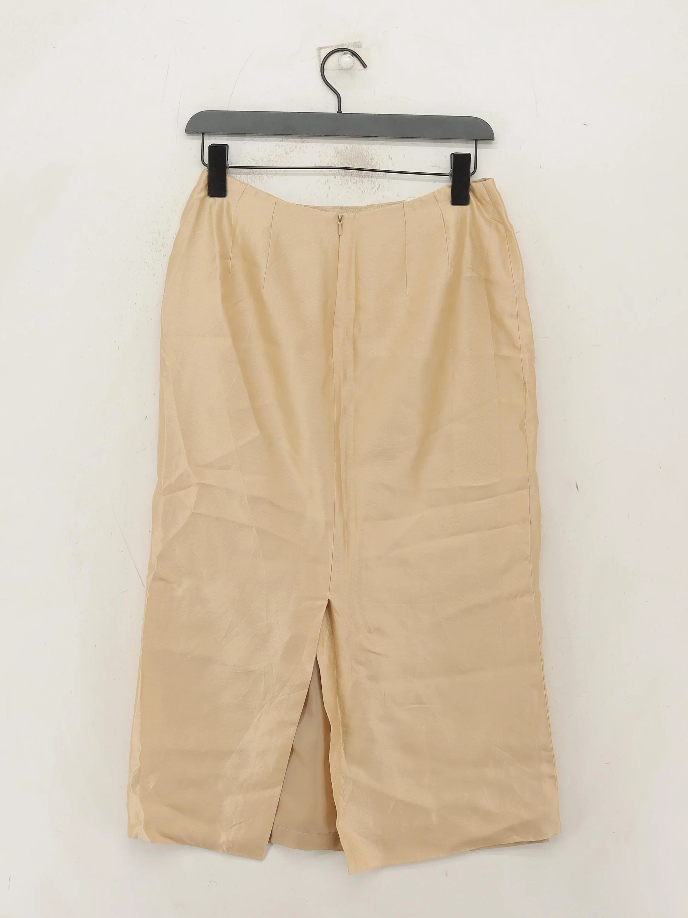 Talbots Women's Midi Skirt UK 12 Cream Silk with Polyester Straight & Pencil - Image 2