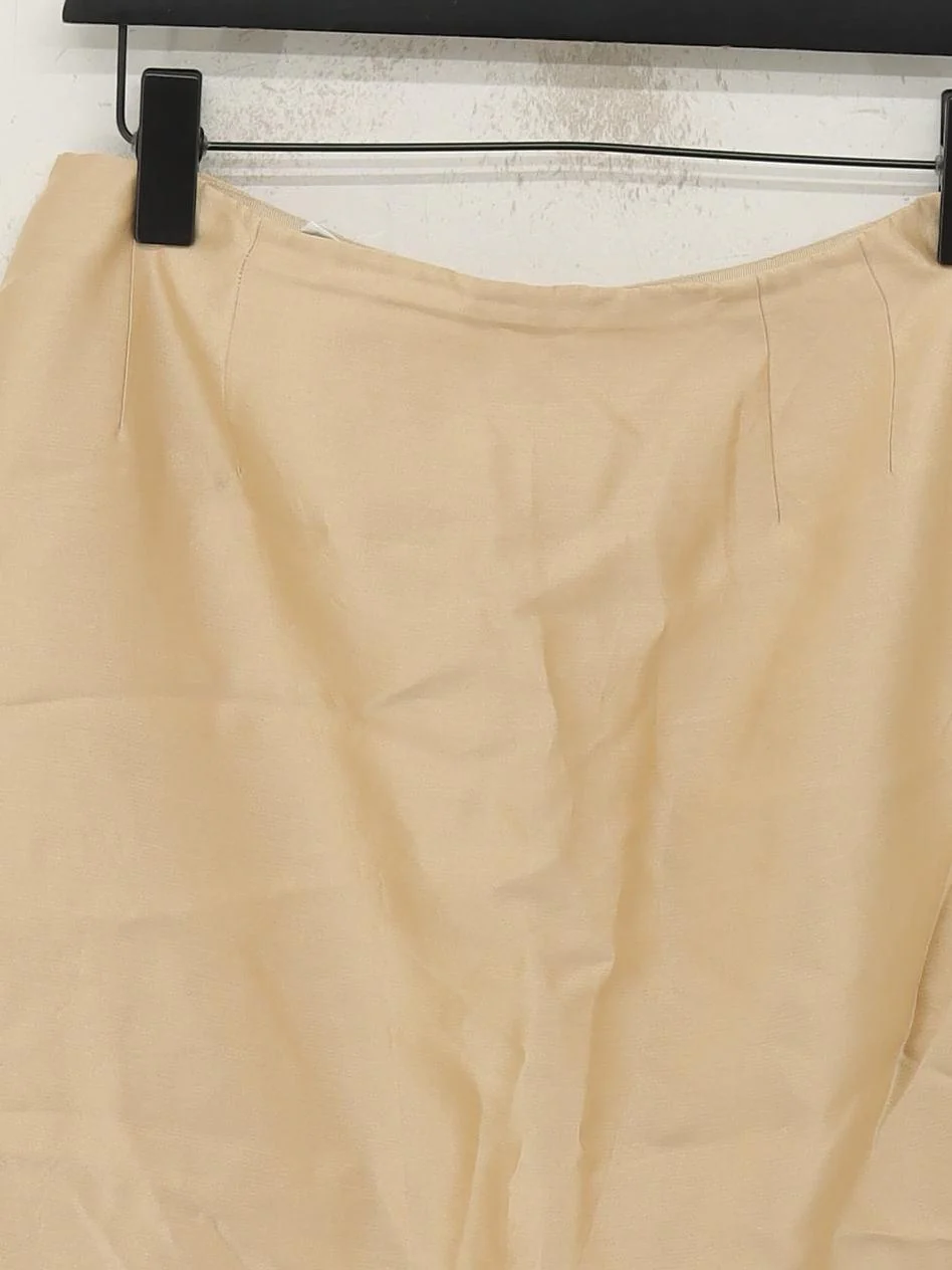 Talbots Women's Midi Skirt UK 12 Cream Silk with Polyester Straight & Pencil - Image 3