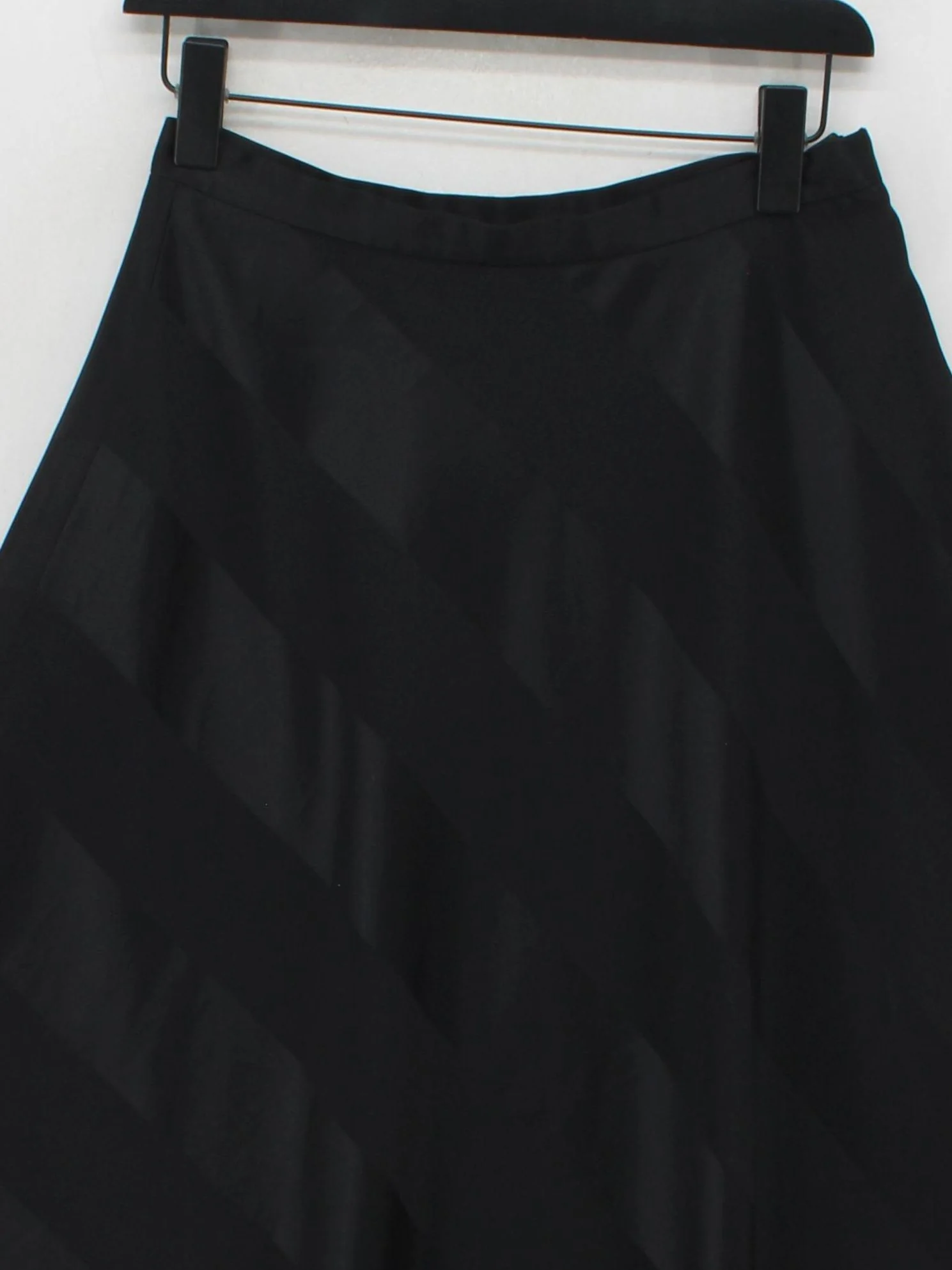 Talbots Women's Midi Skirt UK 8 Black Striped 100% Polyester Midi A-Line - Image 3