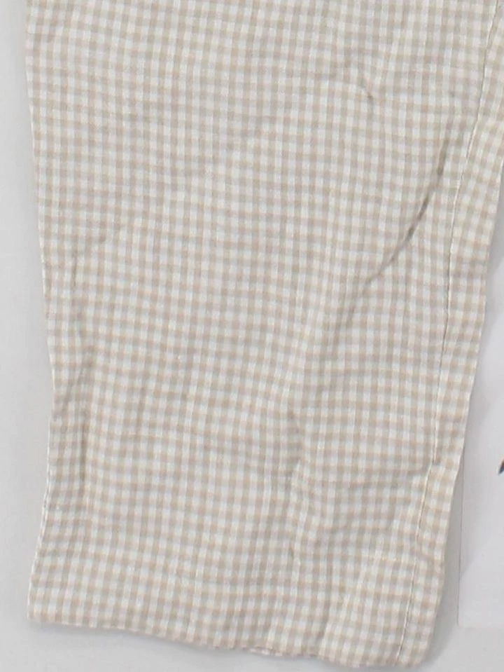 Talbots Women's Trousers UK 10 Cream Checkered 100% Other Straight Cropped - Image 4