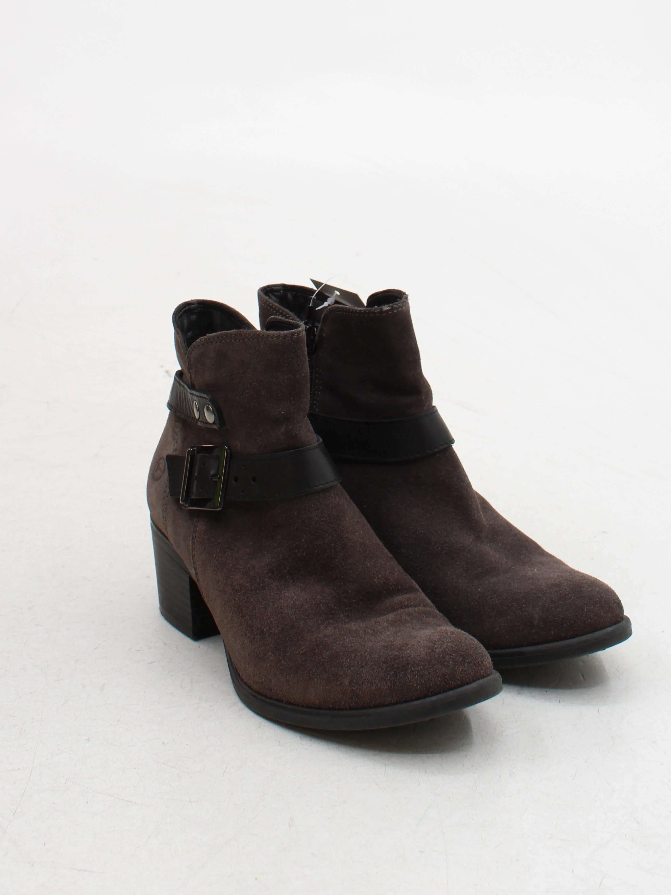 Tamaris Women's Boots UK 4 Brown Suede with Faux Leather Chelsea - Image 4