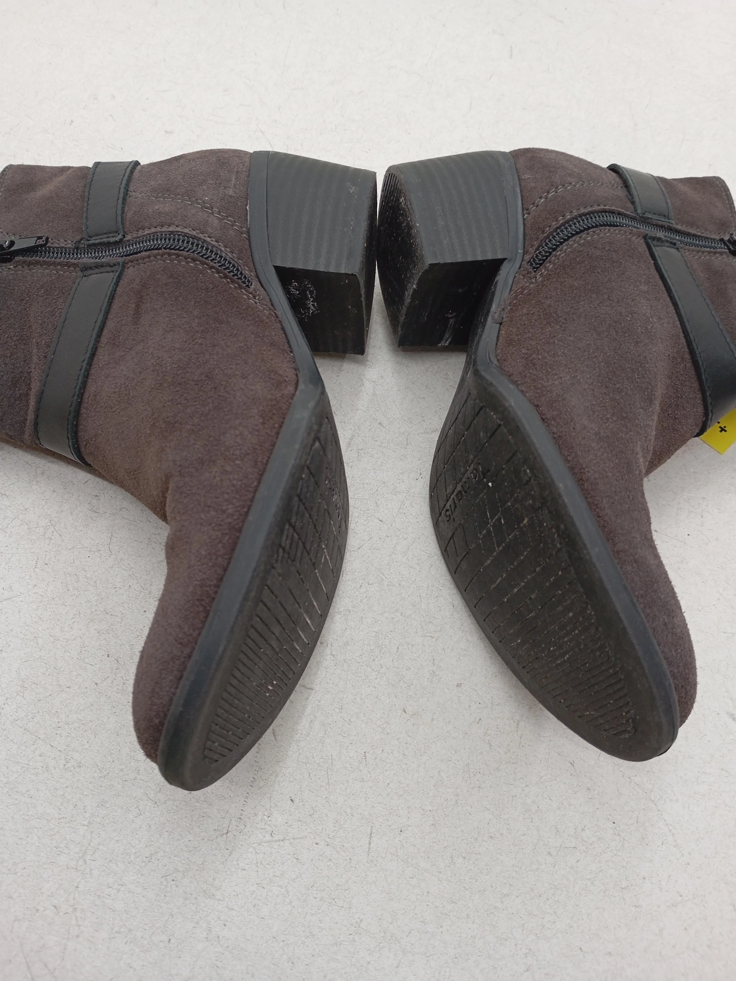 Tamaris Women's Boots UK 4 Brown Suede with Faux Leather Chelsea - Image 7