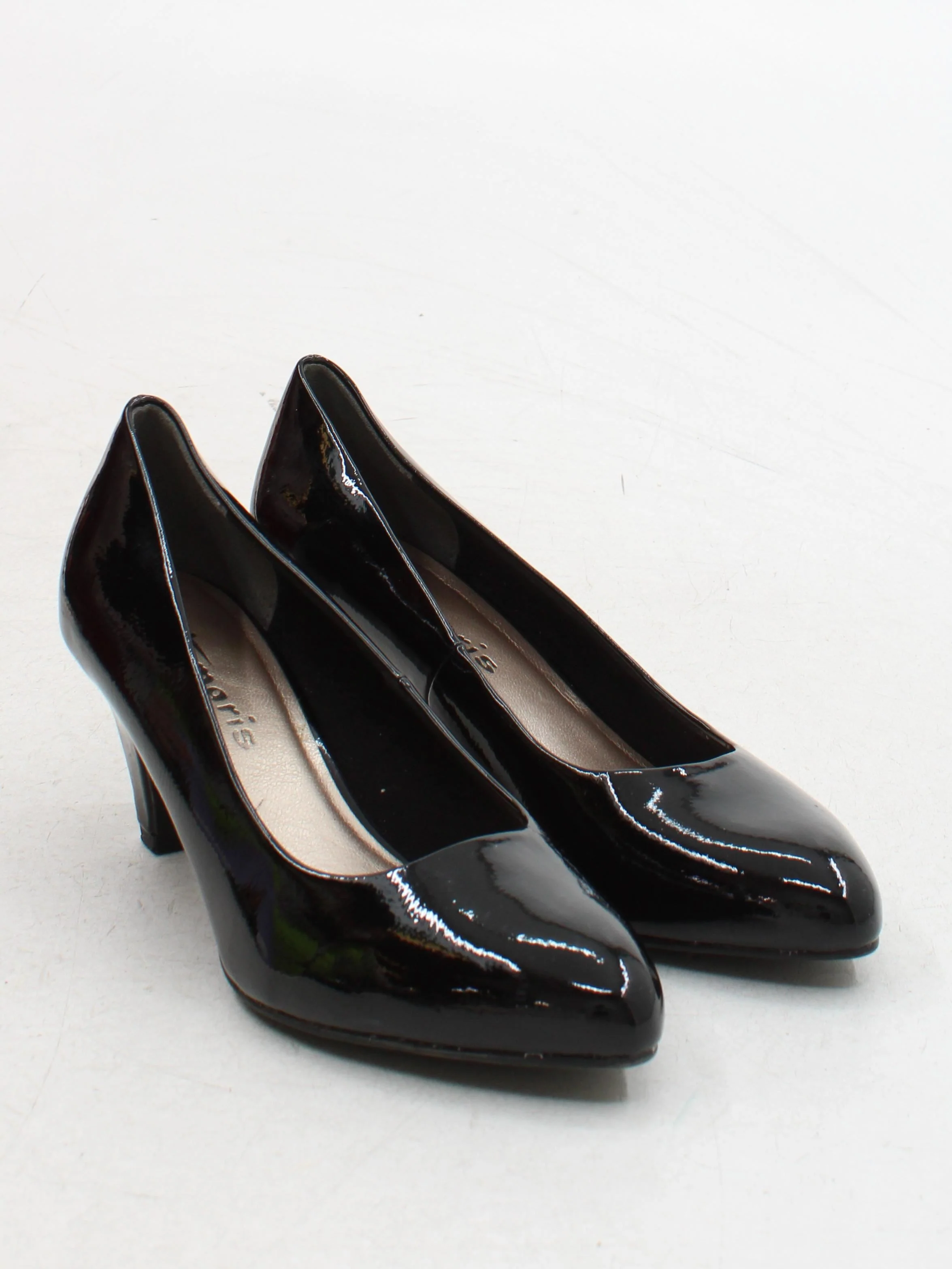Tamaris Women's Heels UK 6.5 Black 100% Leather Court - Image 4