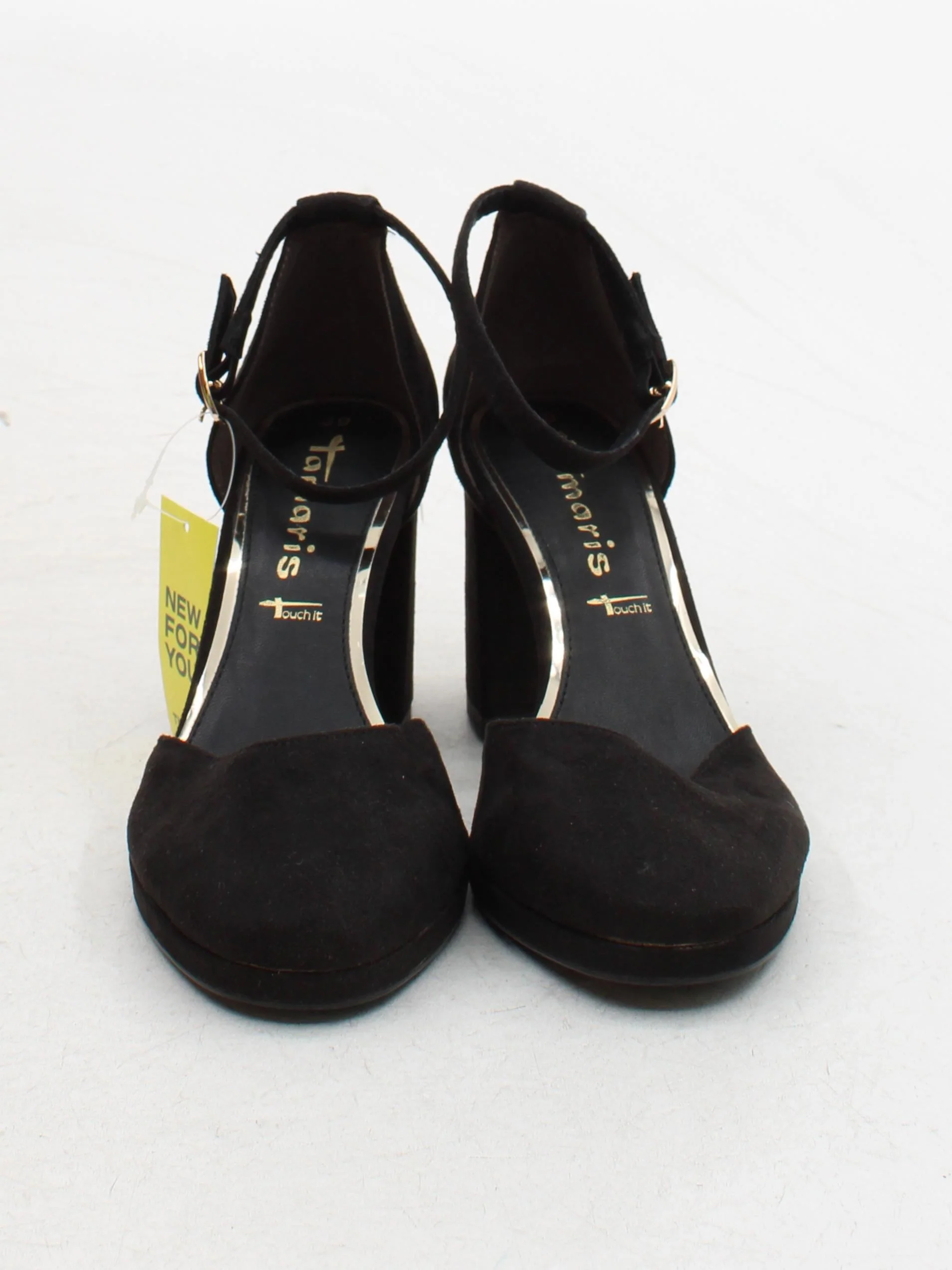 Tamaris Women's Heels UK 6 Black 100% Suede Court - Image 2
