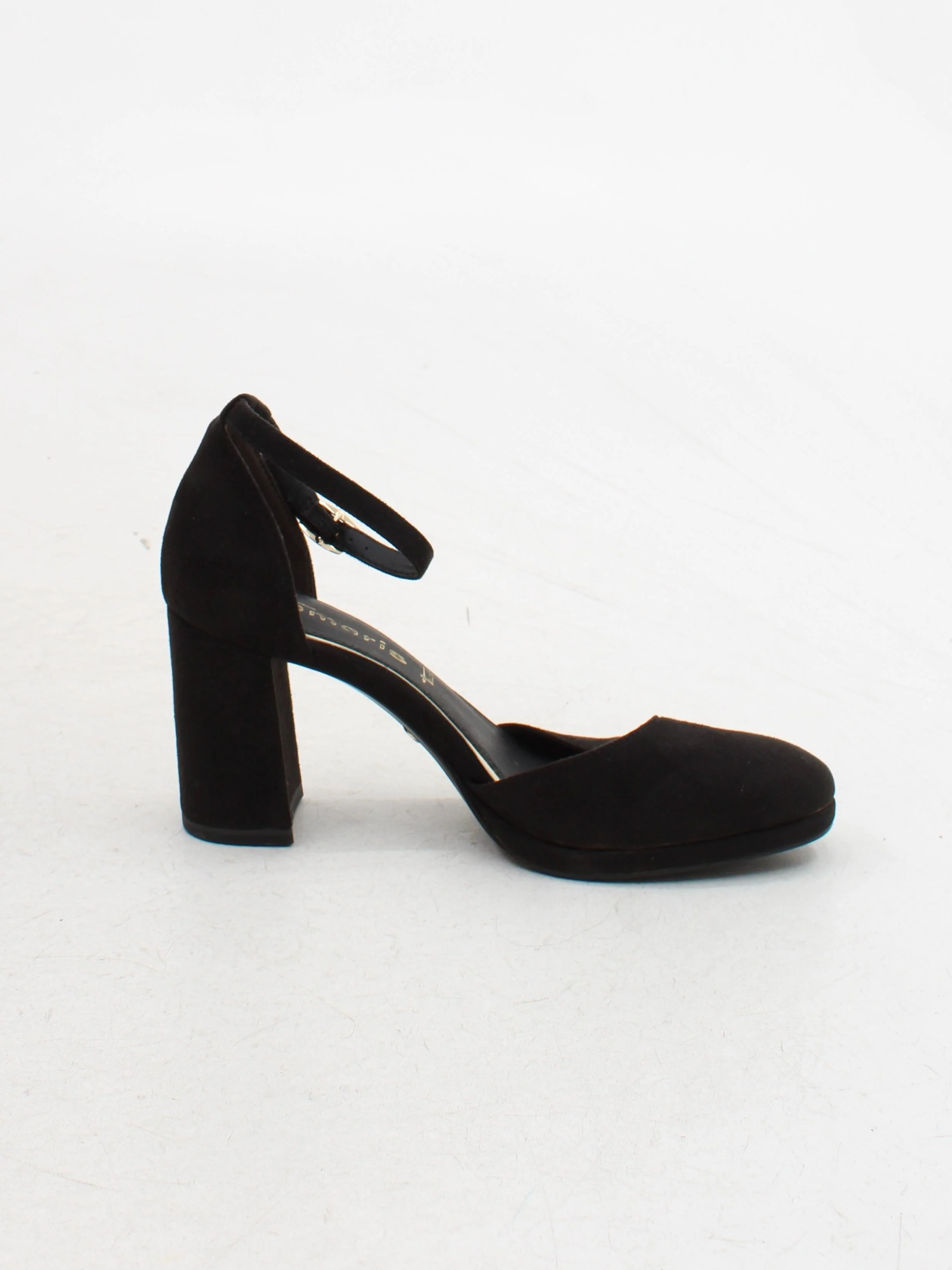 Tamaris Women's Heels UK 6 Black 100% Suede Court - Image 5