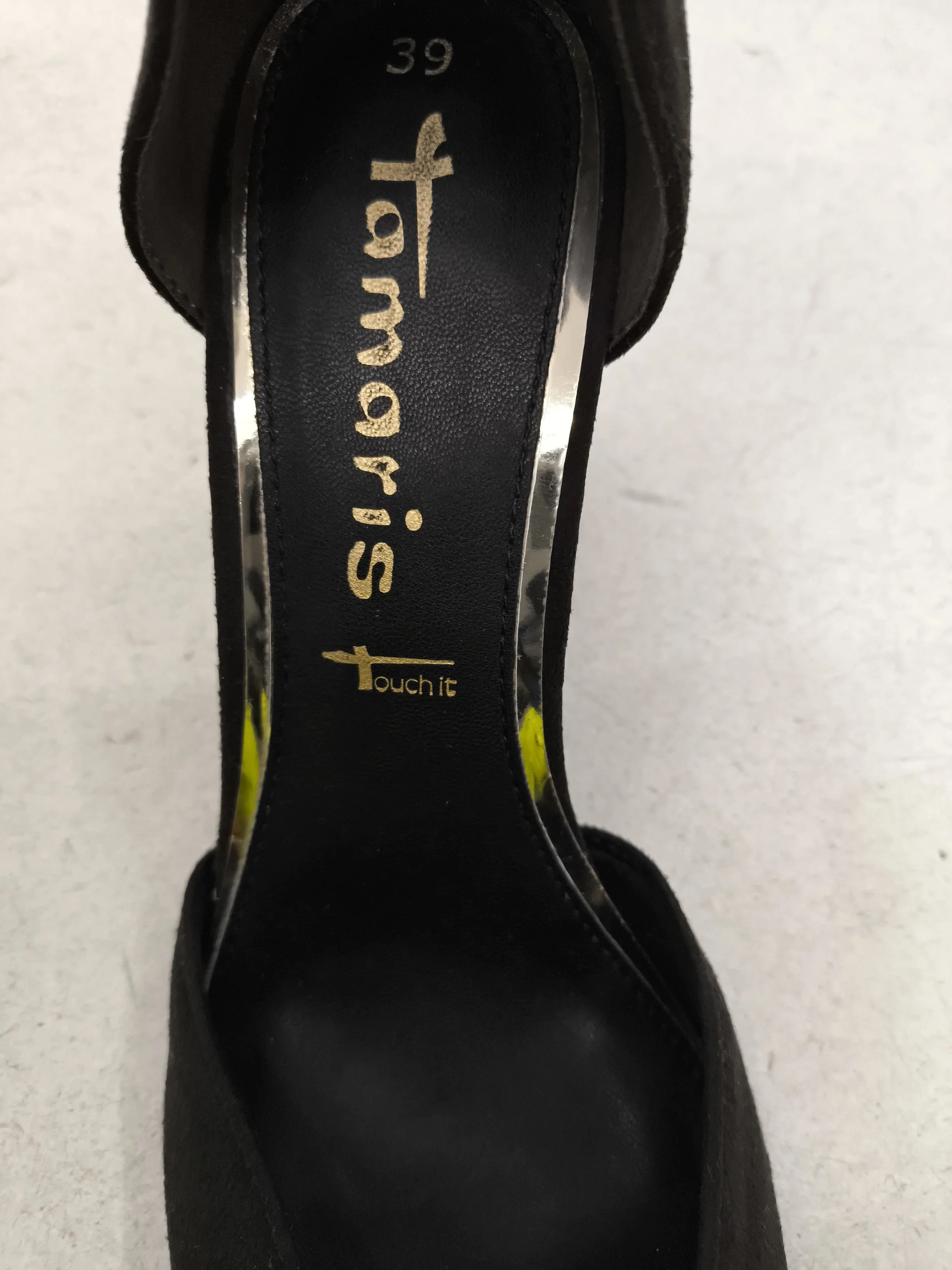 Tamaris Women's Heels UK 6 Black 100% Suede Court - Image 6
