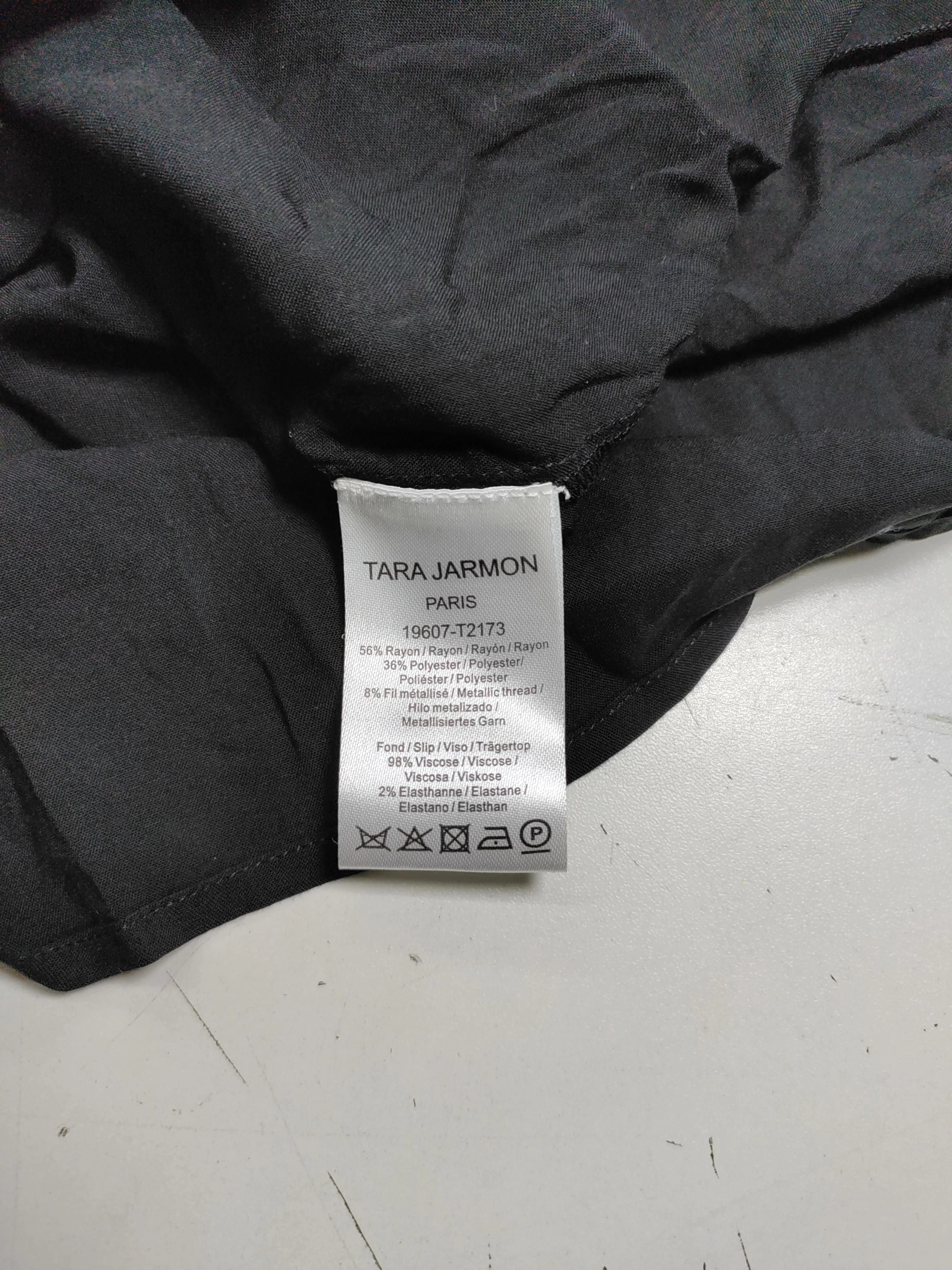 Tara Jarmon Women's T-Shirt UK 12 Black Rayon with Polyester, Elastane Camisole - Image 6