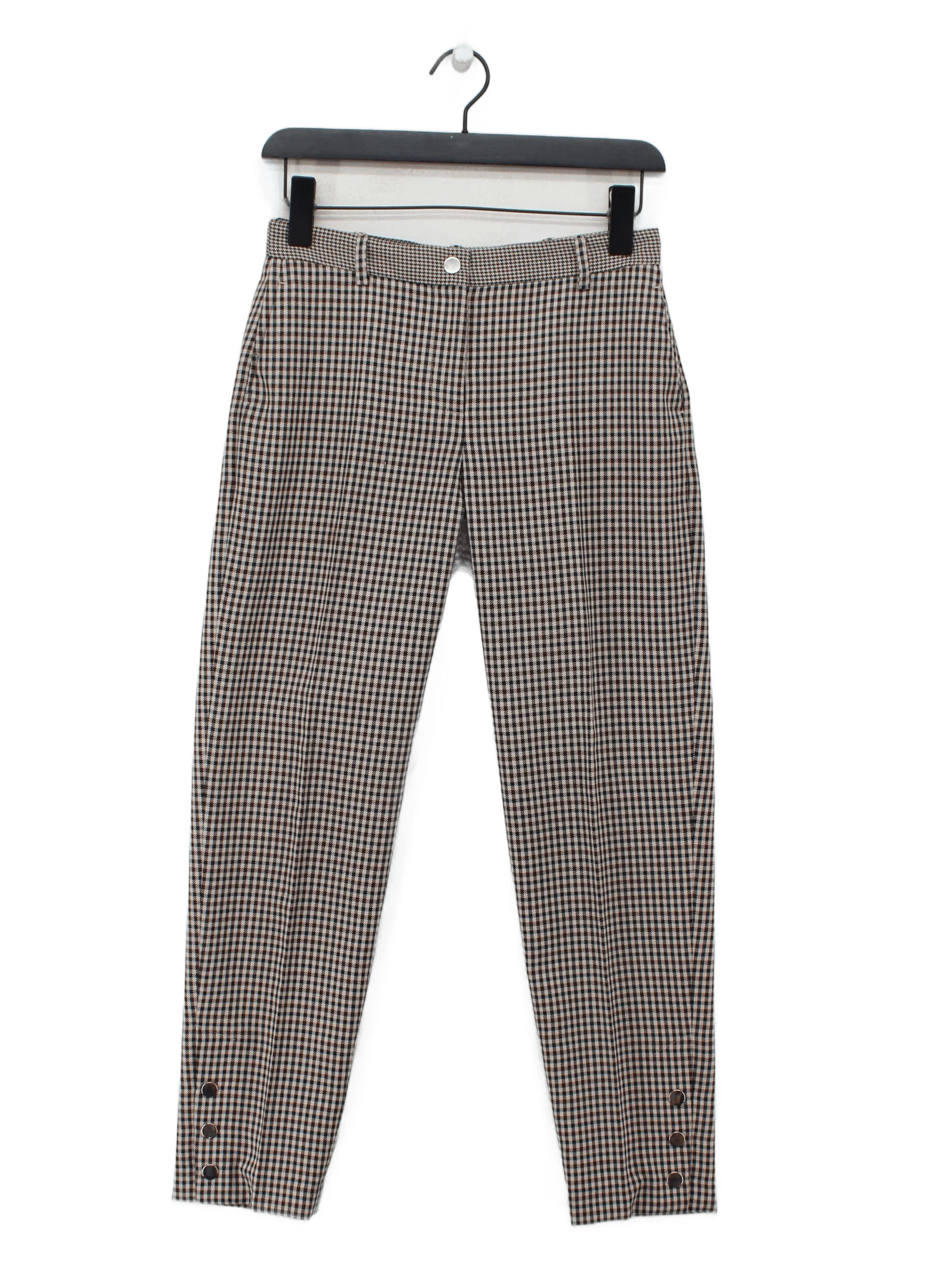 Tara Jarmon Women's Trousers UK 8 Multi Polyester with Viscose Tapered Cropped
