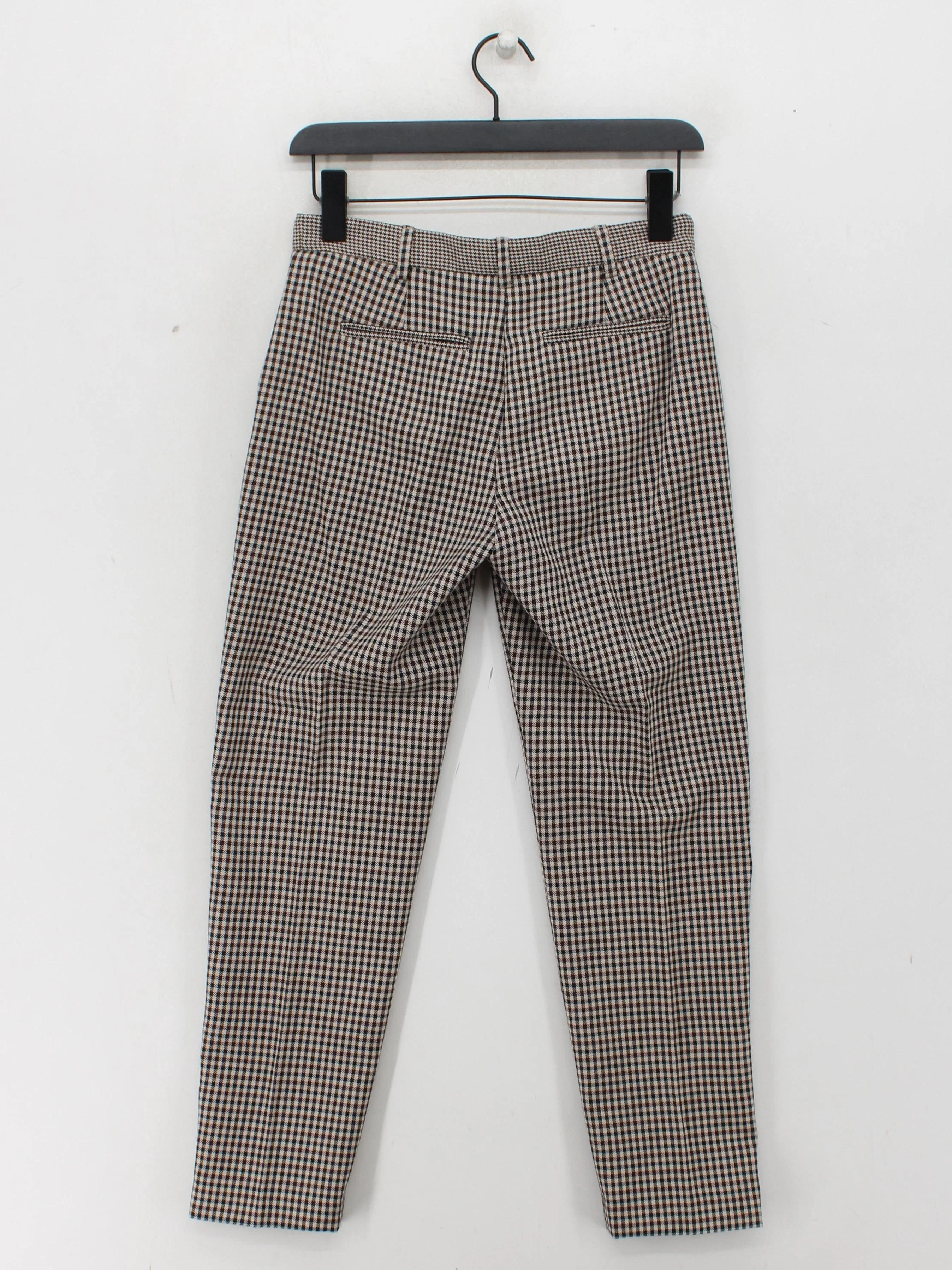 Tara Jarmon Women's Trousers UK 8 Multi Polyester with Viscose Tapered Cropped - Image 2