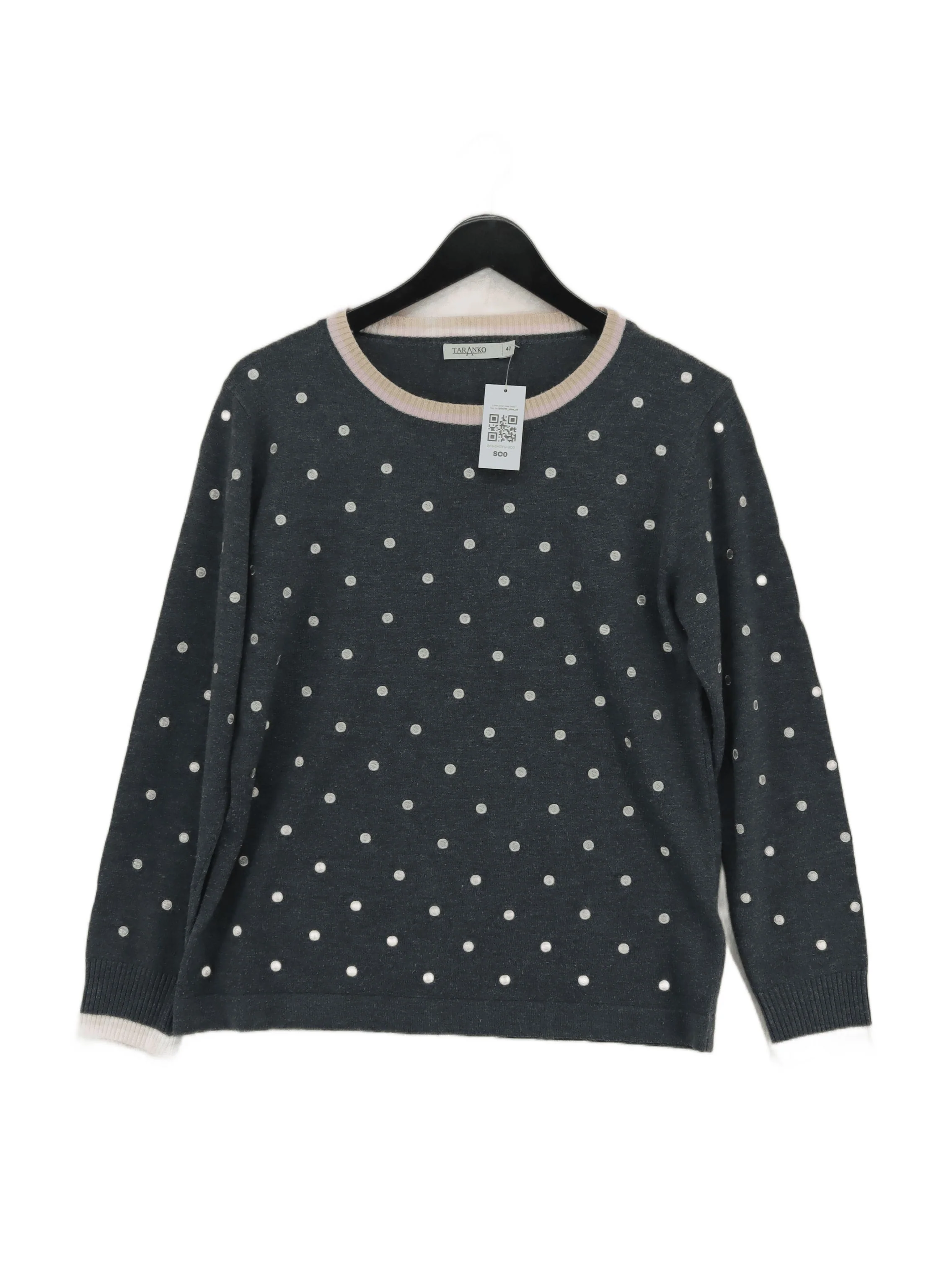 TARANKO Women's Jumper UK 14 Grey Polyester with Acrylic, Nylon, Wool Pullover