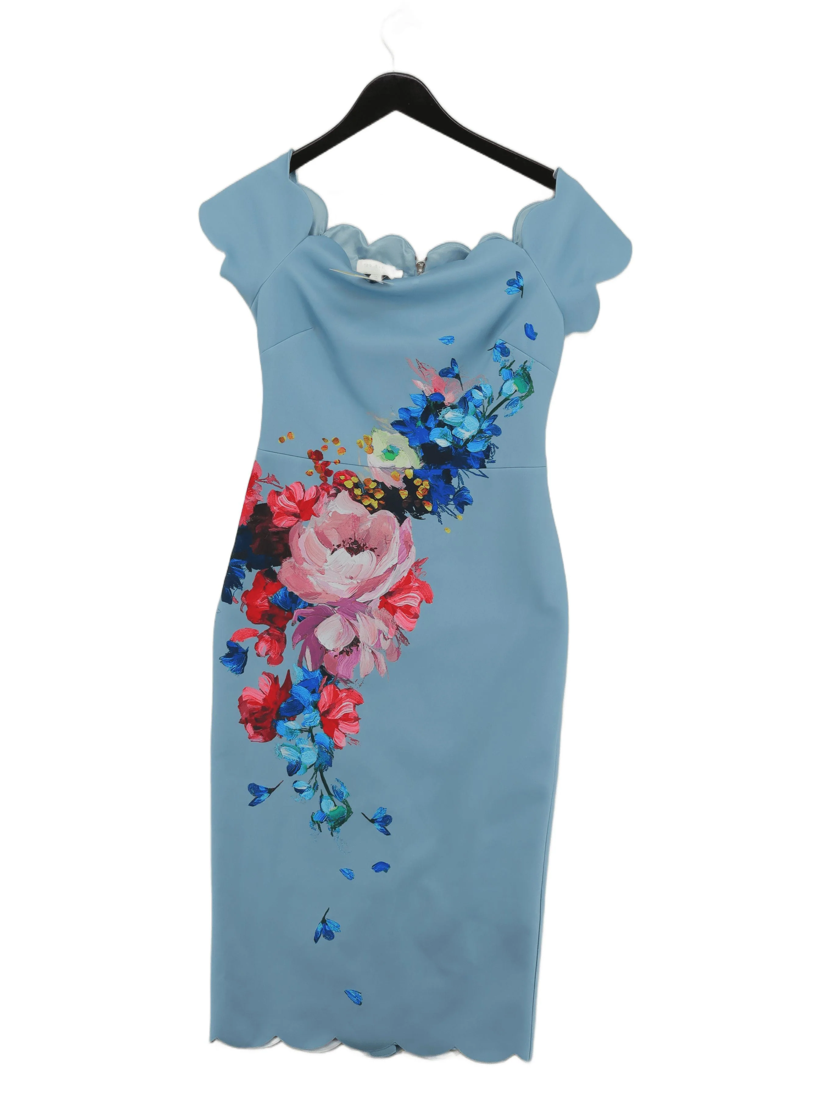 Ted Baker Bodycon Midi Dress M in Blue