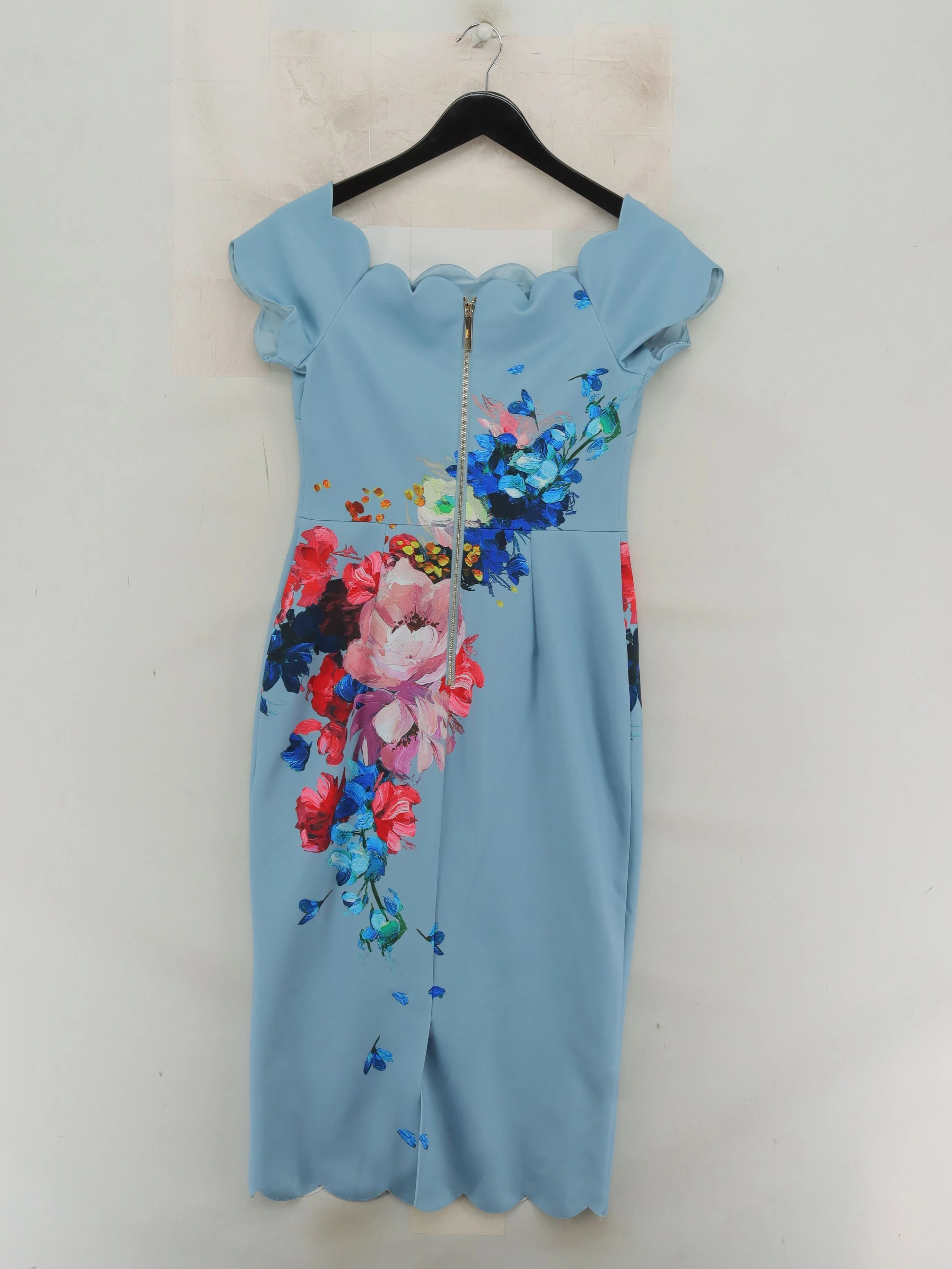 Ted Baker Bodycon Midi Dress M in Blue - Image 2