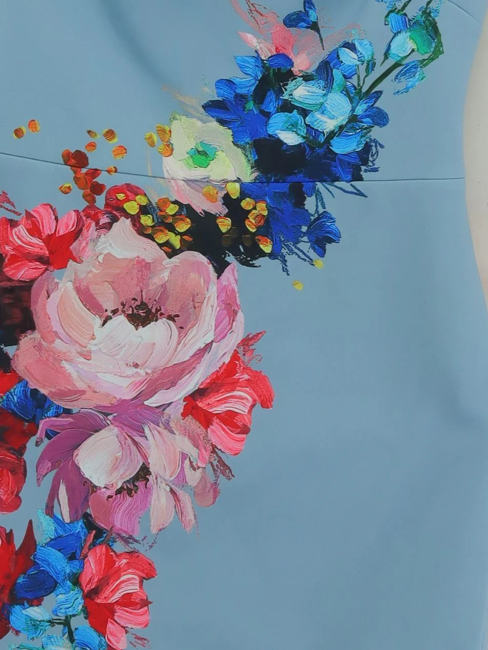Ted Baker Bodycon Midi Dress M in Blue - Image 3