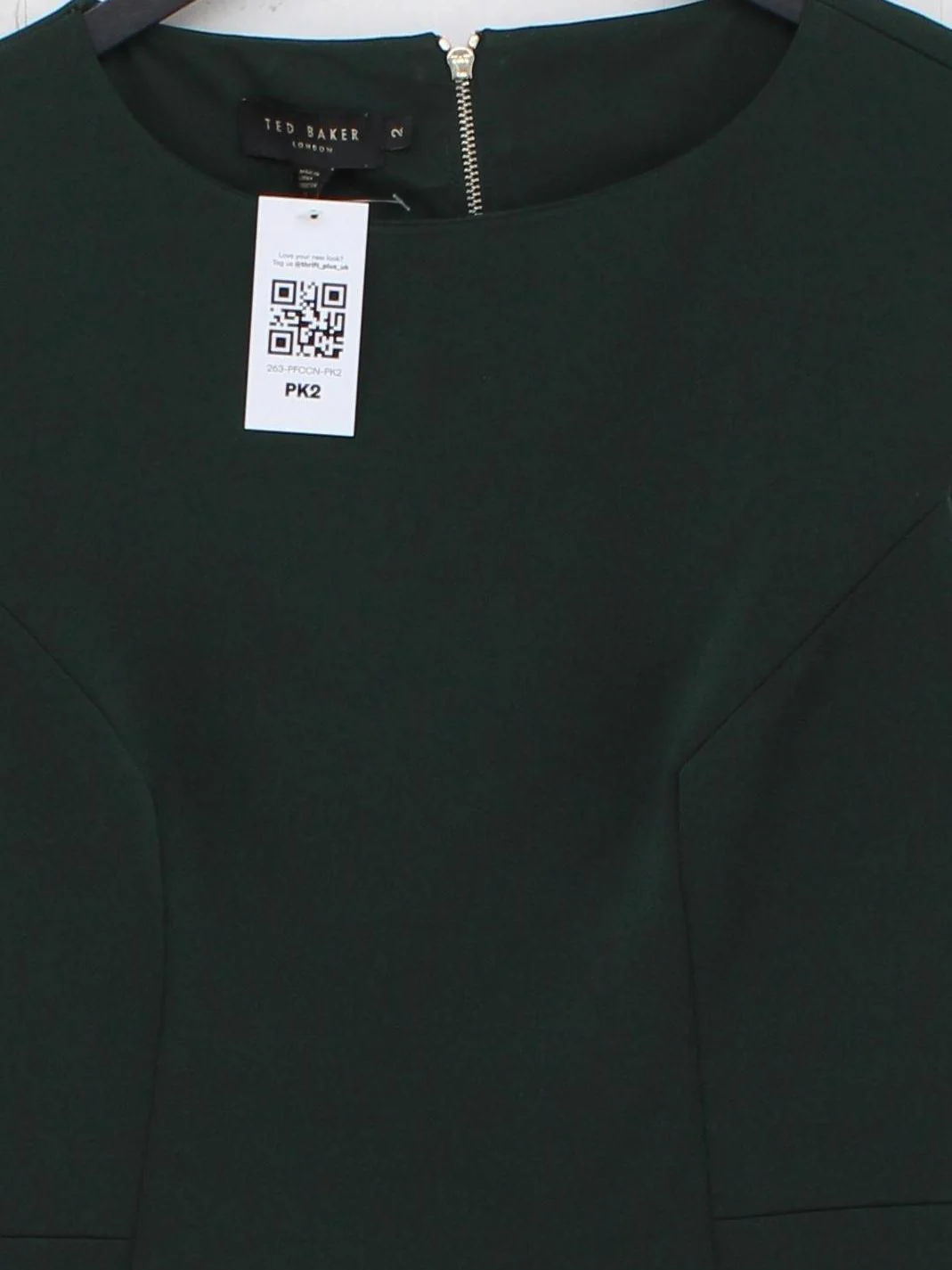 Ted Baker Bodycon Midi Dress UK10 in Green - Image 3