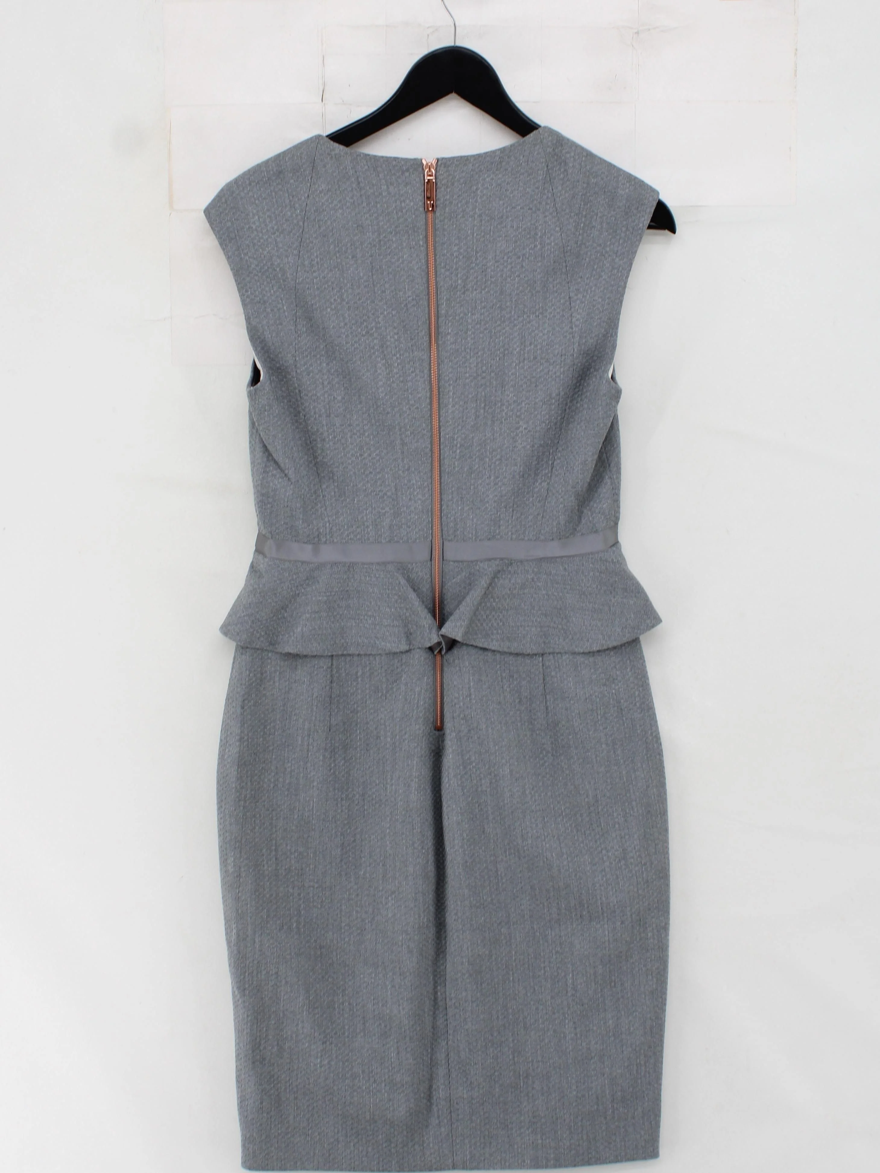 Ted Baker Bodycon Midi Dress UK10 in Grey - Image 2