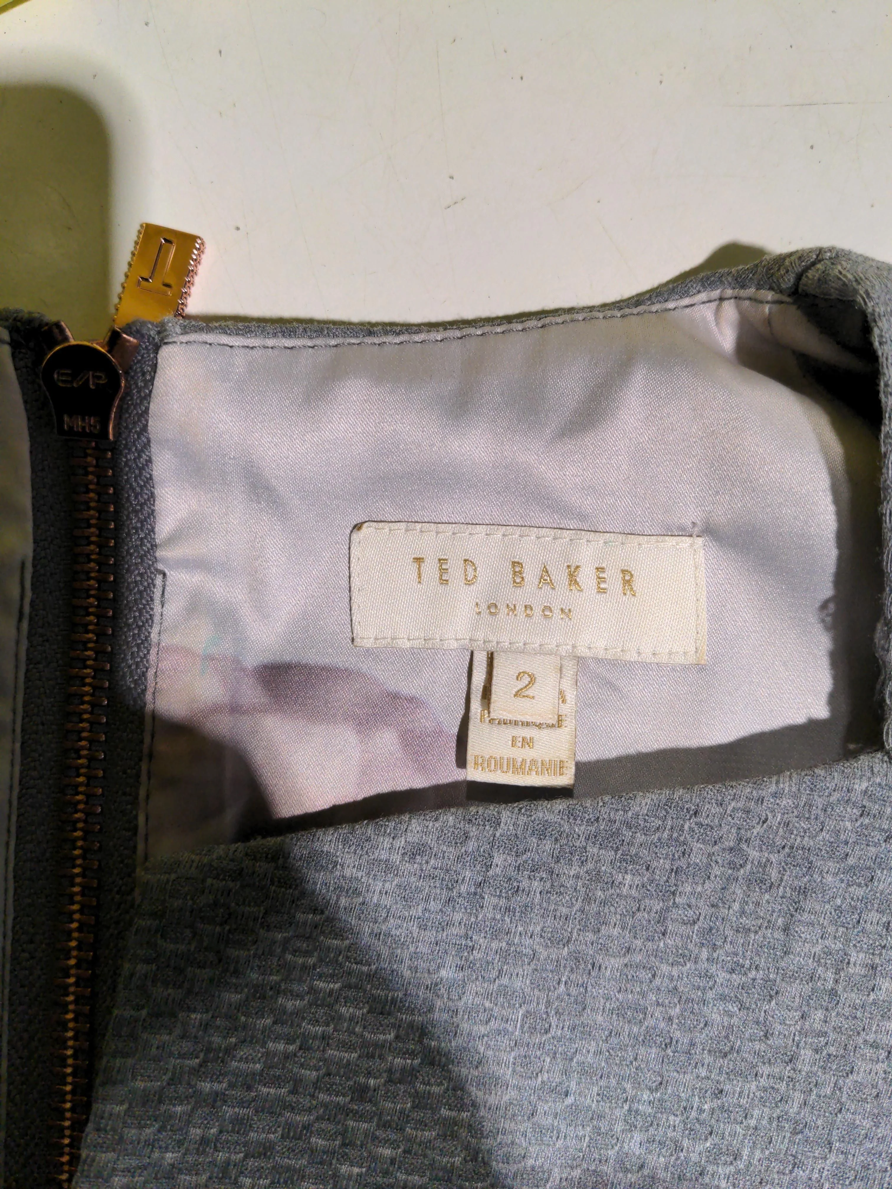 Ted Baker Bodycon Midi Dress UK10 in Grey - Image 5