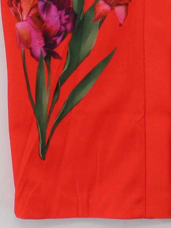 Ted Baker Bodycon Midi Dress UK12 in Red - Image 4