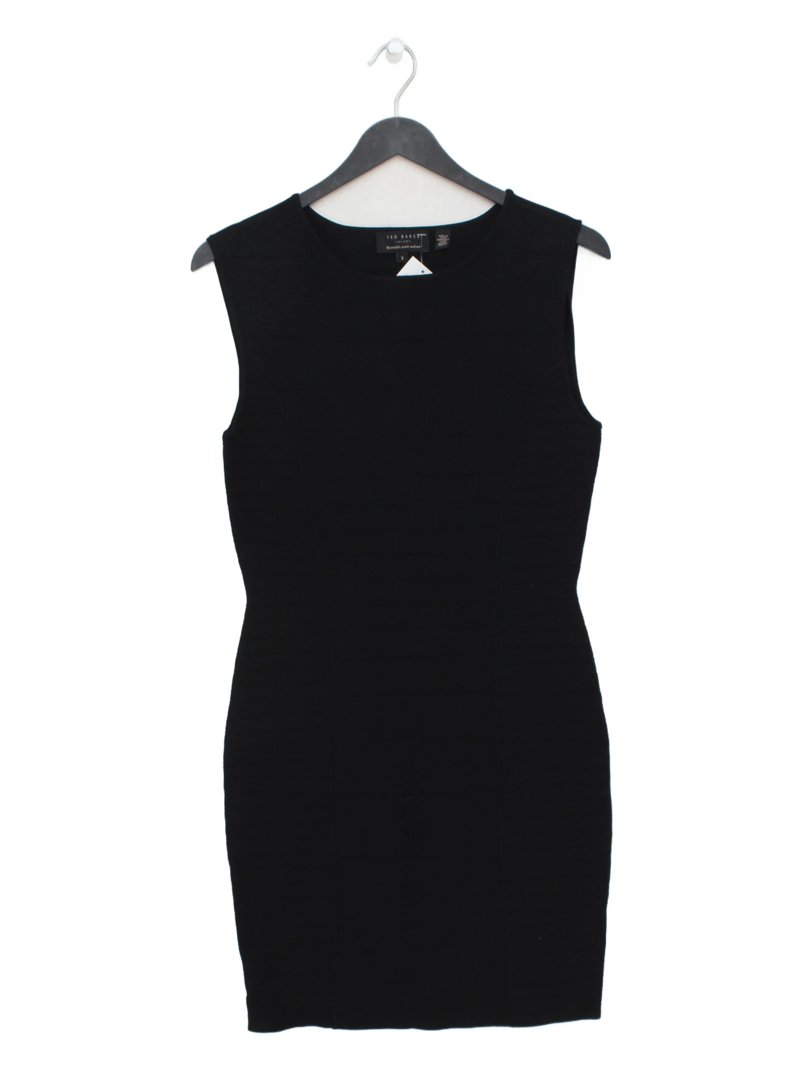 Ted Baker Bodycon Mini Dress UK10 in Black