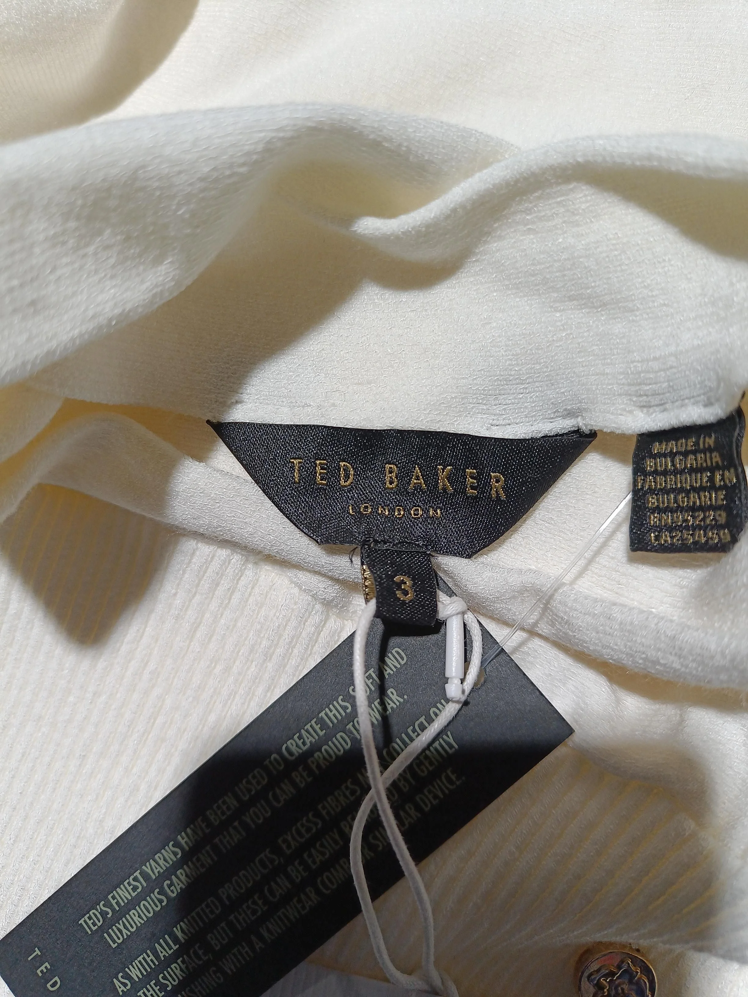 Ted Baker Bodycon Mini Dress UK12 in Cream - Image 6
