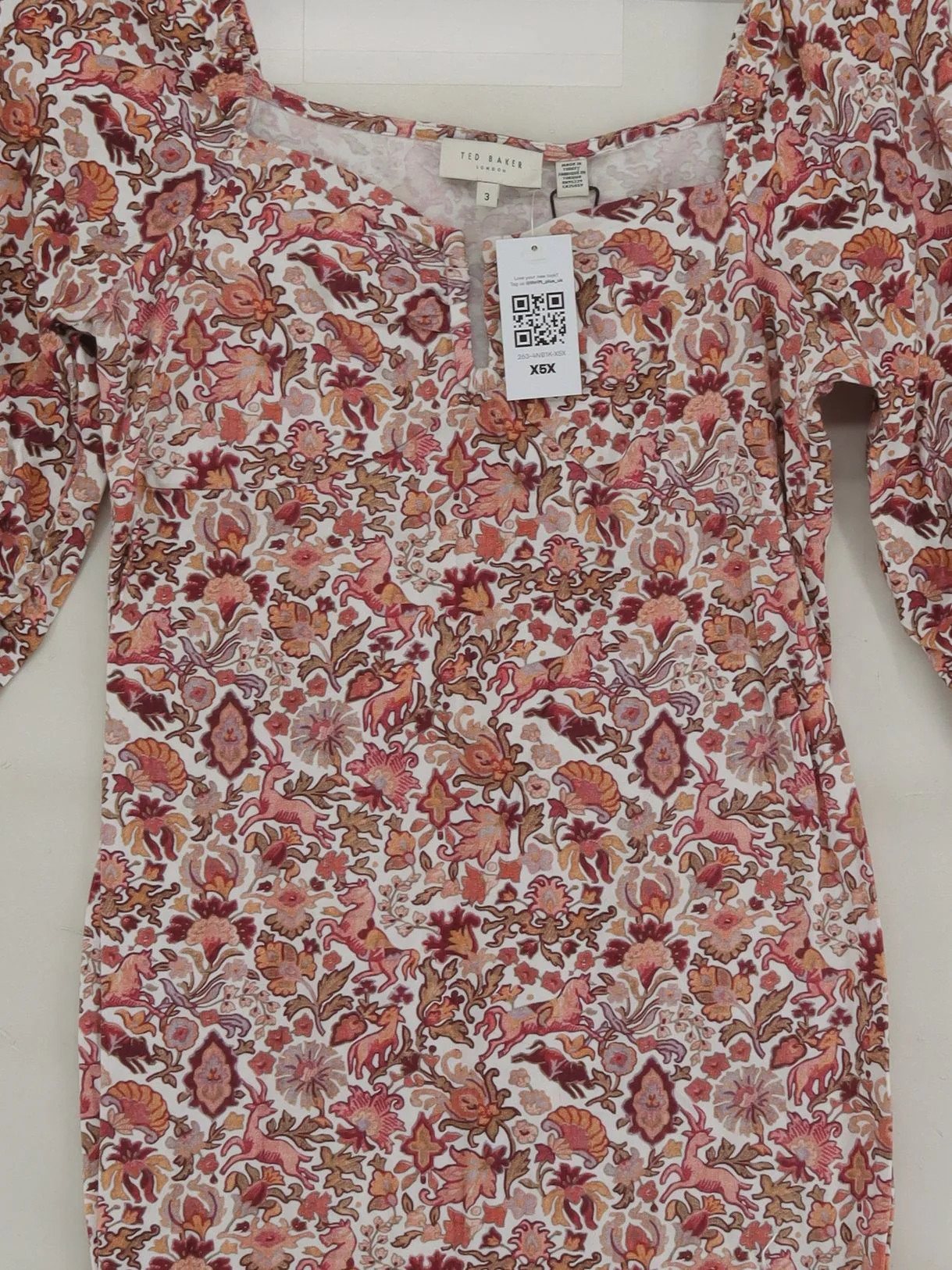 Ted Baker Bodycon Mini Dress UK12 in Multi - Image 3