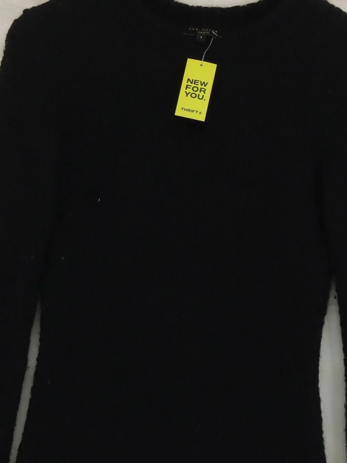 Ted Baker Jumper Mini Dress S in Black - Image 3