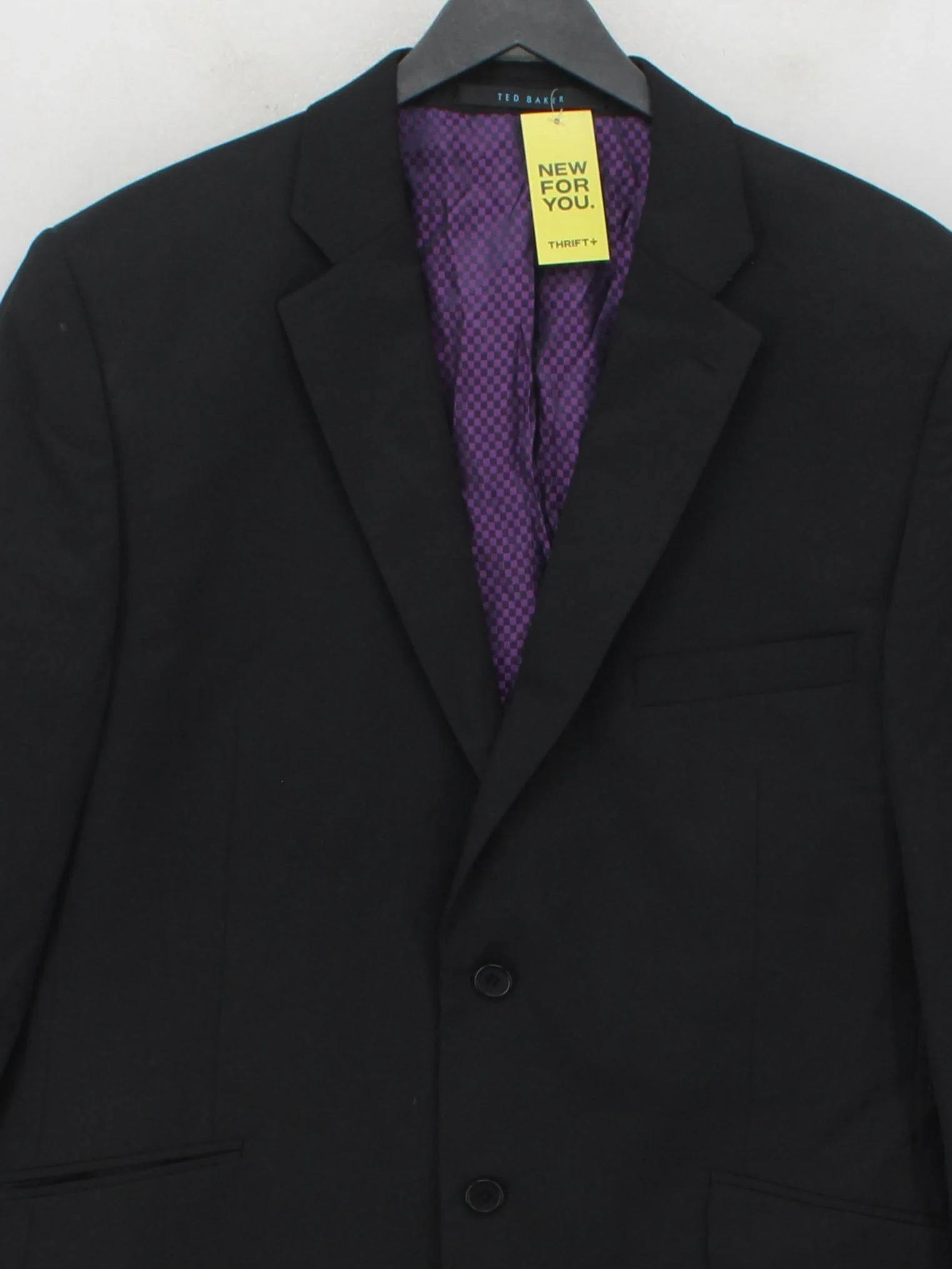 Ted Baker Men's Blazer Chest: 42 in Black Polyester - Image 3