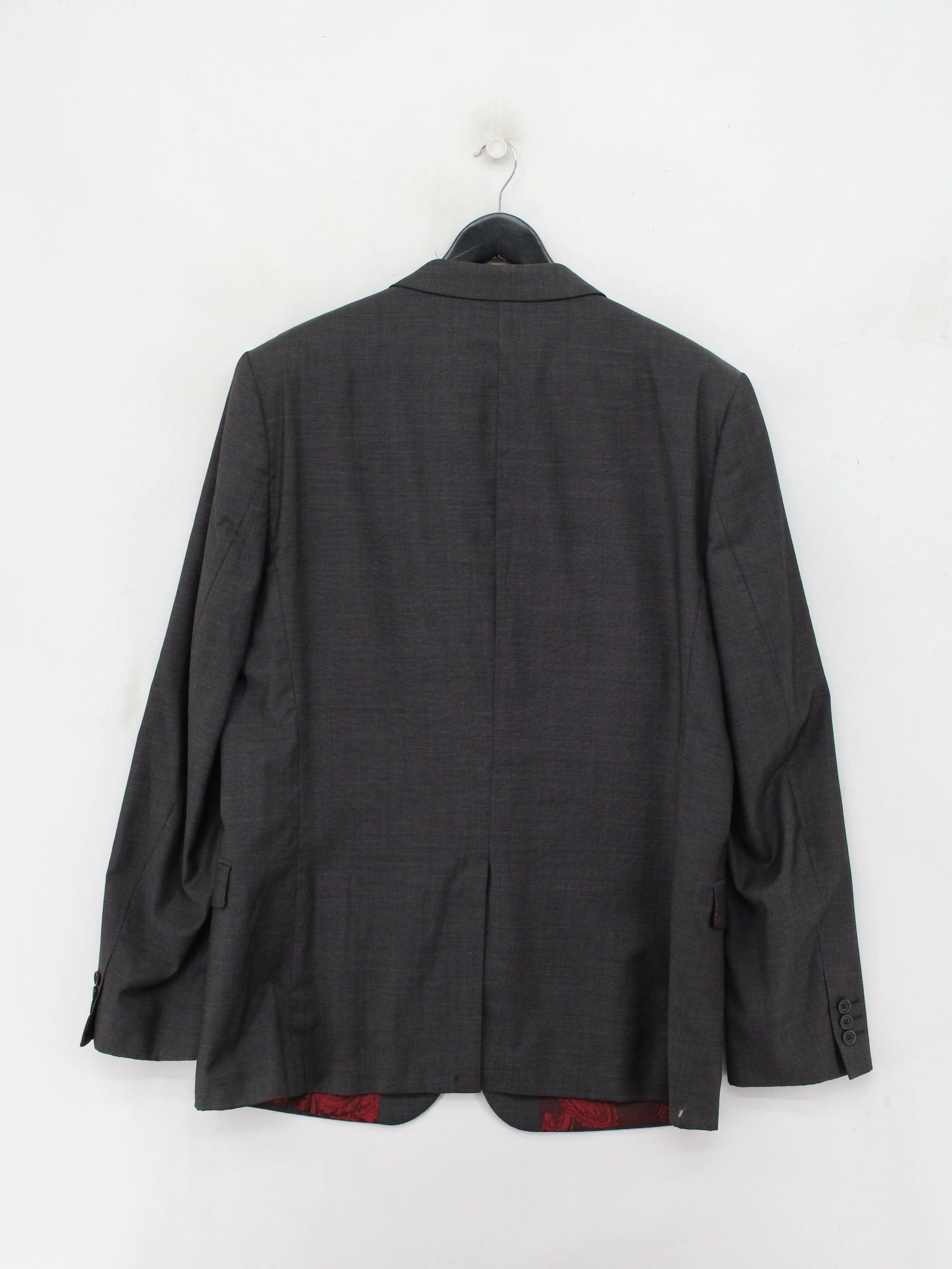 Ted Baker Men's Blazer Chest: 44 in Grey Wool with Polyester, Viscose Overcoat - Image 2