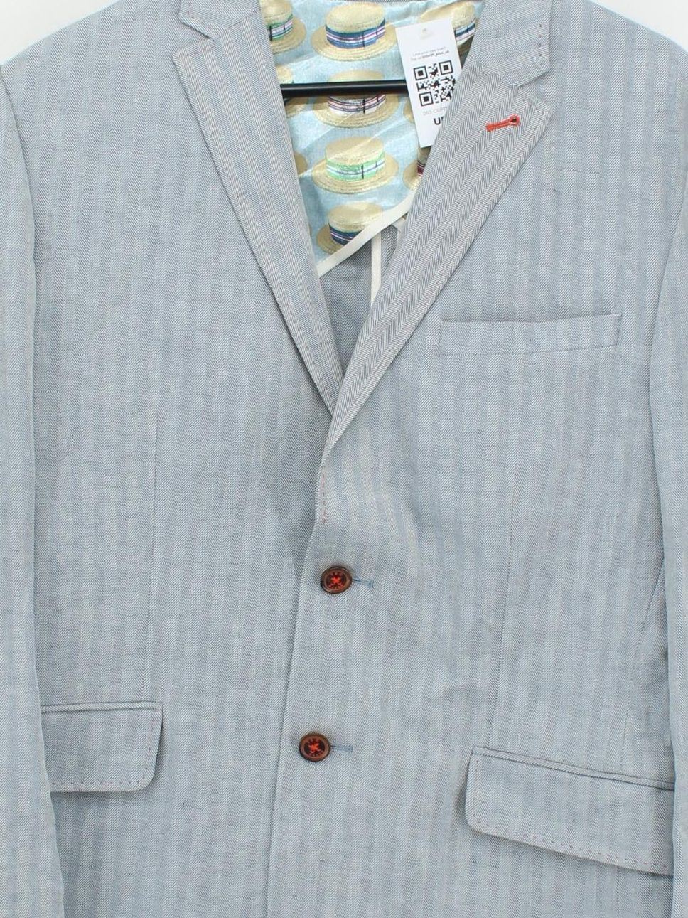 Ted Baker Men's Blazer L Blue Linen - Image 3