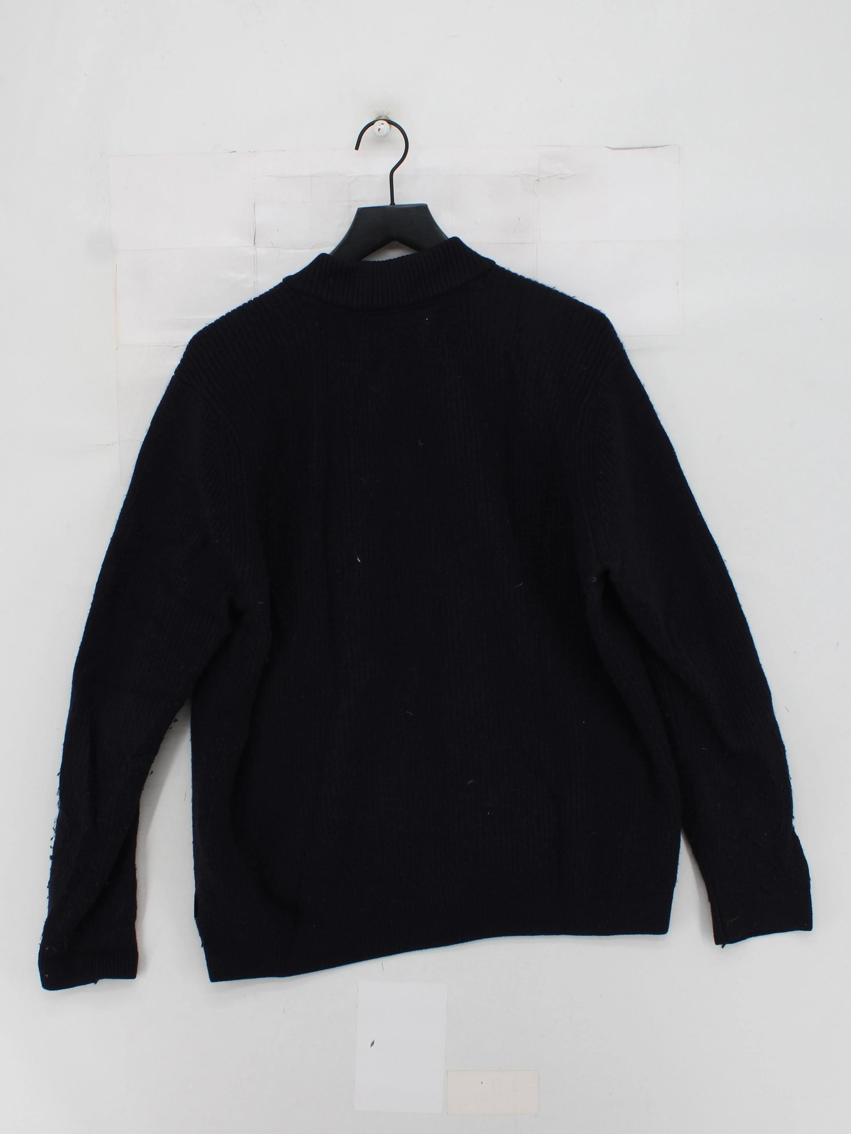 Ted Baker Men's Cardigan XXL Blue 100% Wool Collared Cardigan - Image 2
