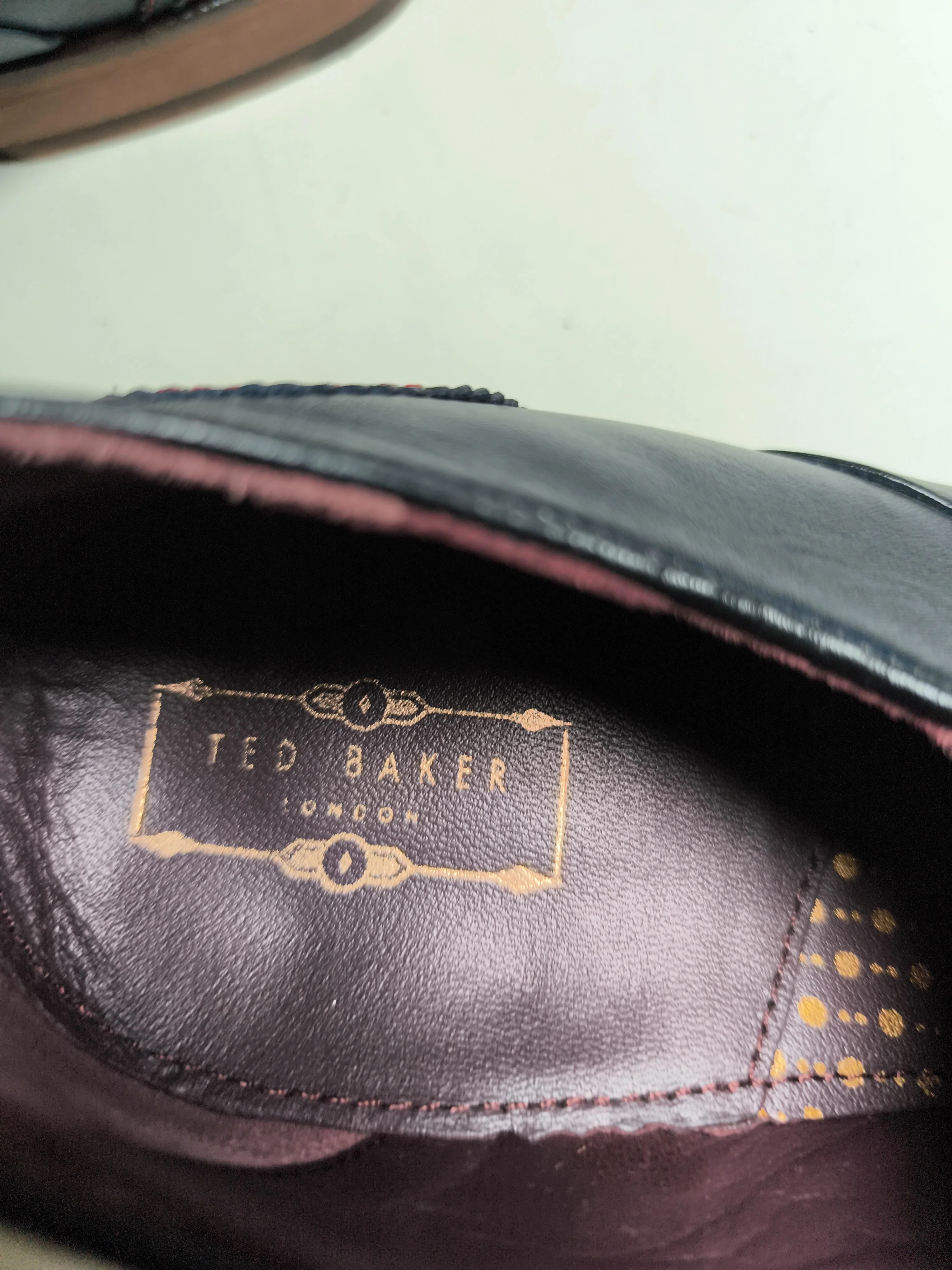 Ted Baker Men's Formal Shoes UK 10 Blue 100% Leather Brogue - Image 9