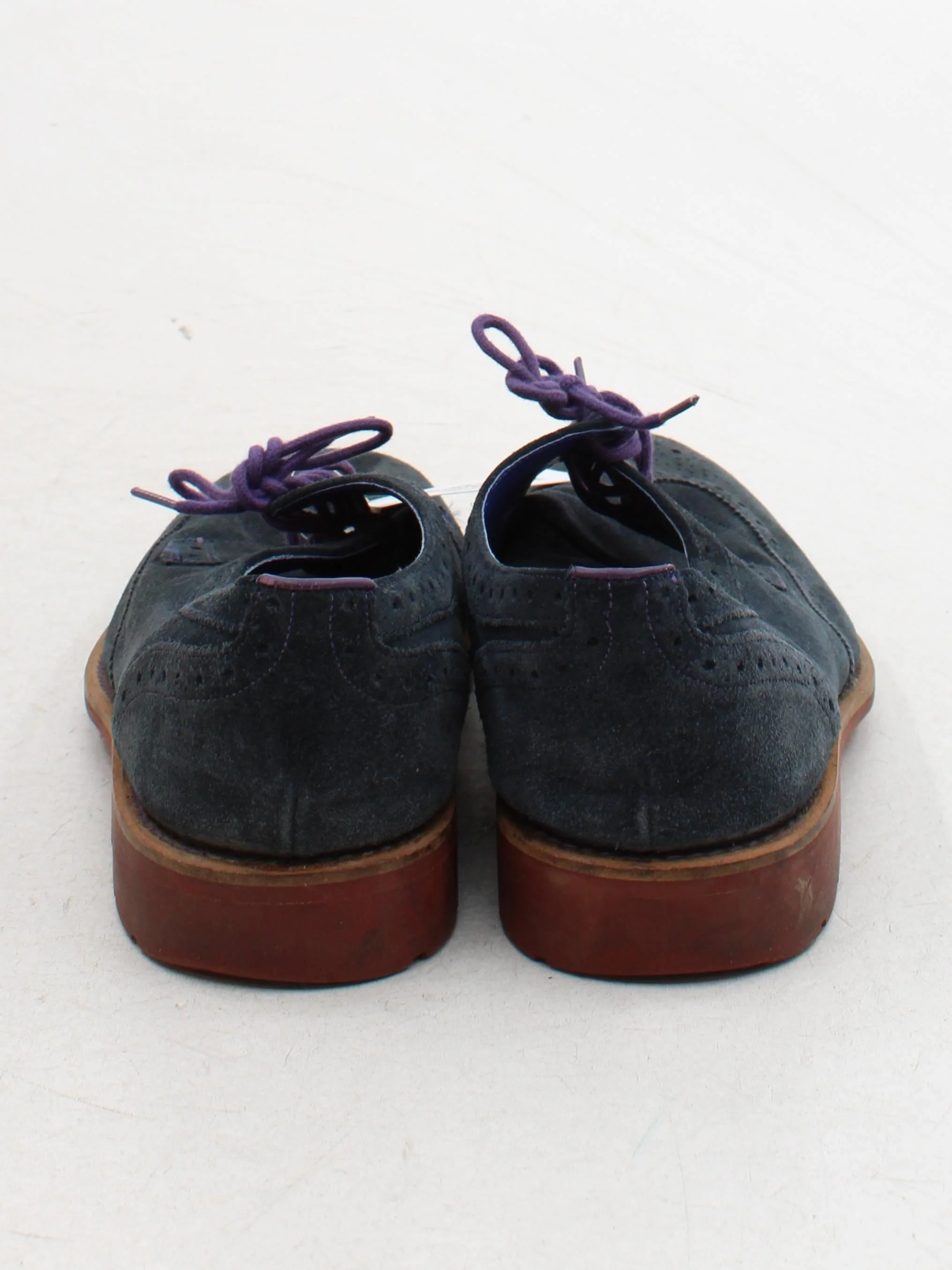 Ted Baker Men's Formal Shoes UK 10 Blue 100% Suede Brogue - Image 3