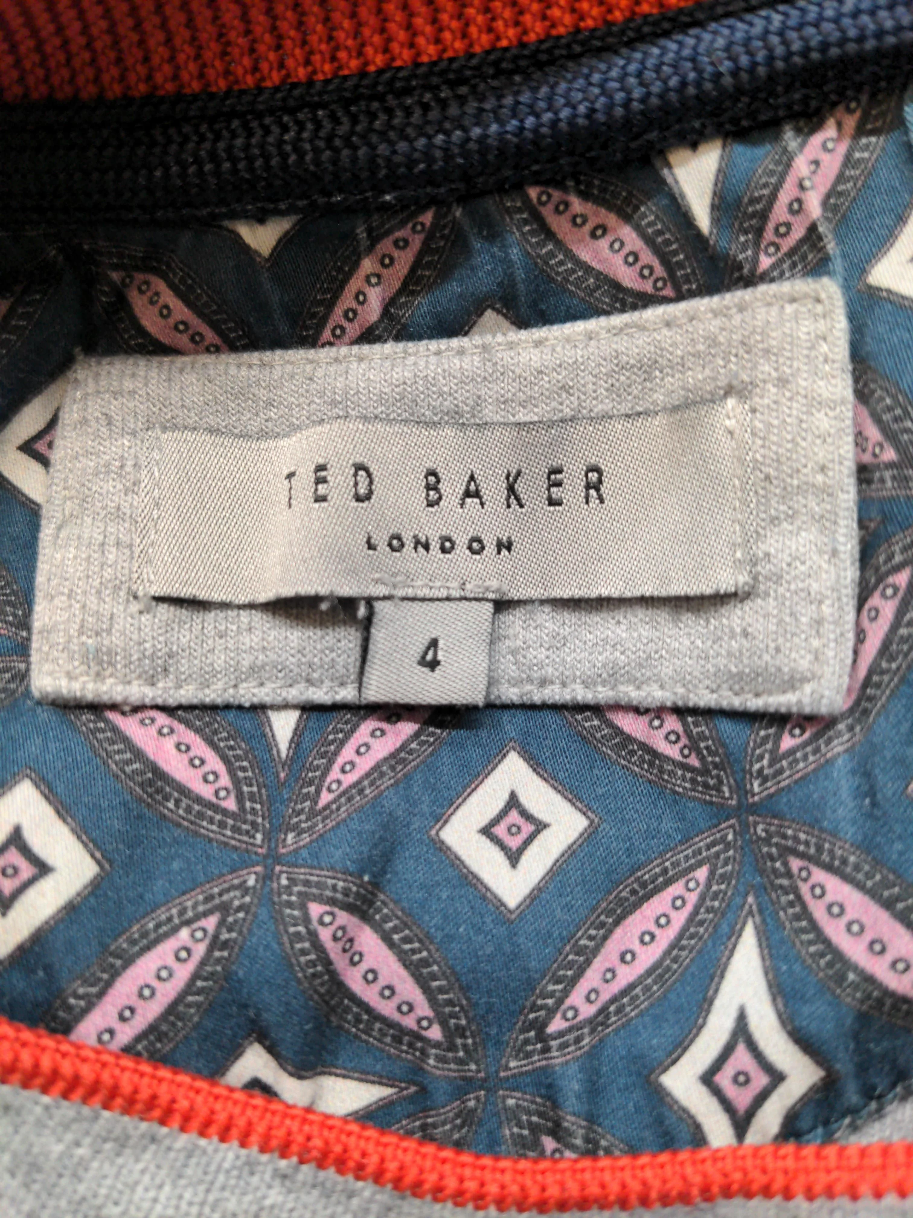 Ted Baker Men's Hoodie L Grey Polyester with Cotton Pullover - Image 6