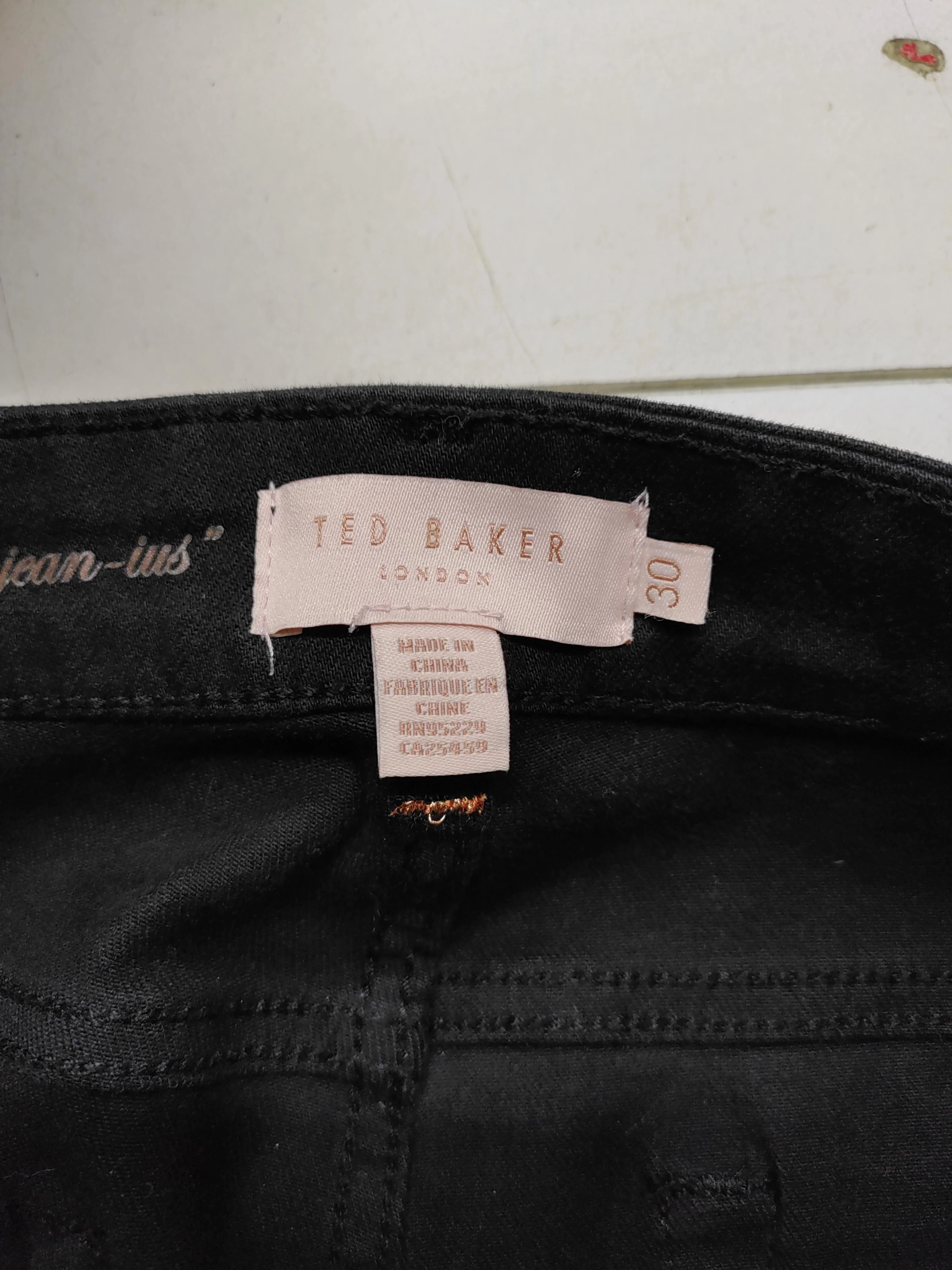 Ted Baker Men's Jeans W 30 in Black Cotton with Polyester, Elastane Skinny - Image 6