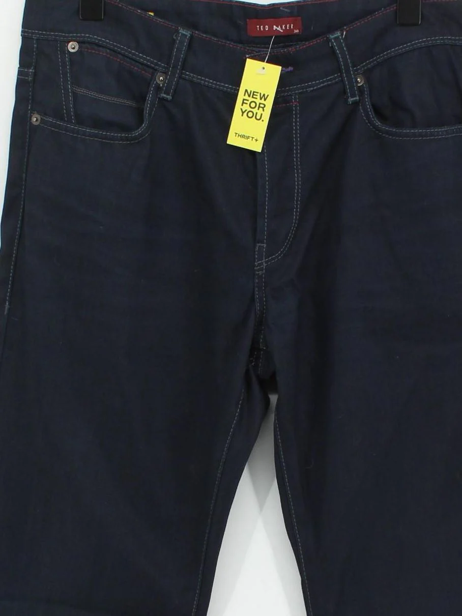 Ted Baker Men's Jeans W 34 in; L 32 in Blue 100% Cotton Straight - Image 3