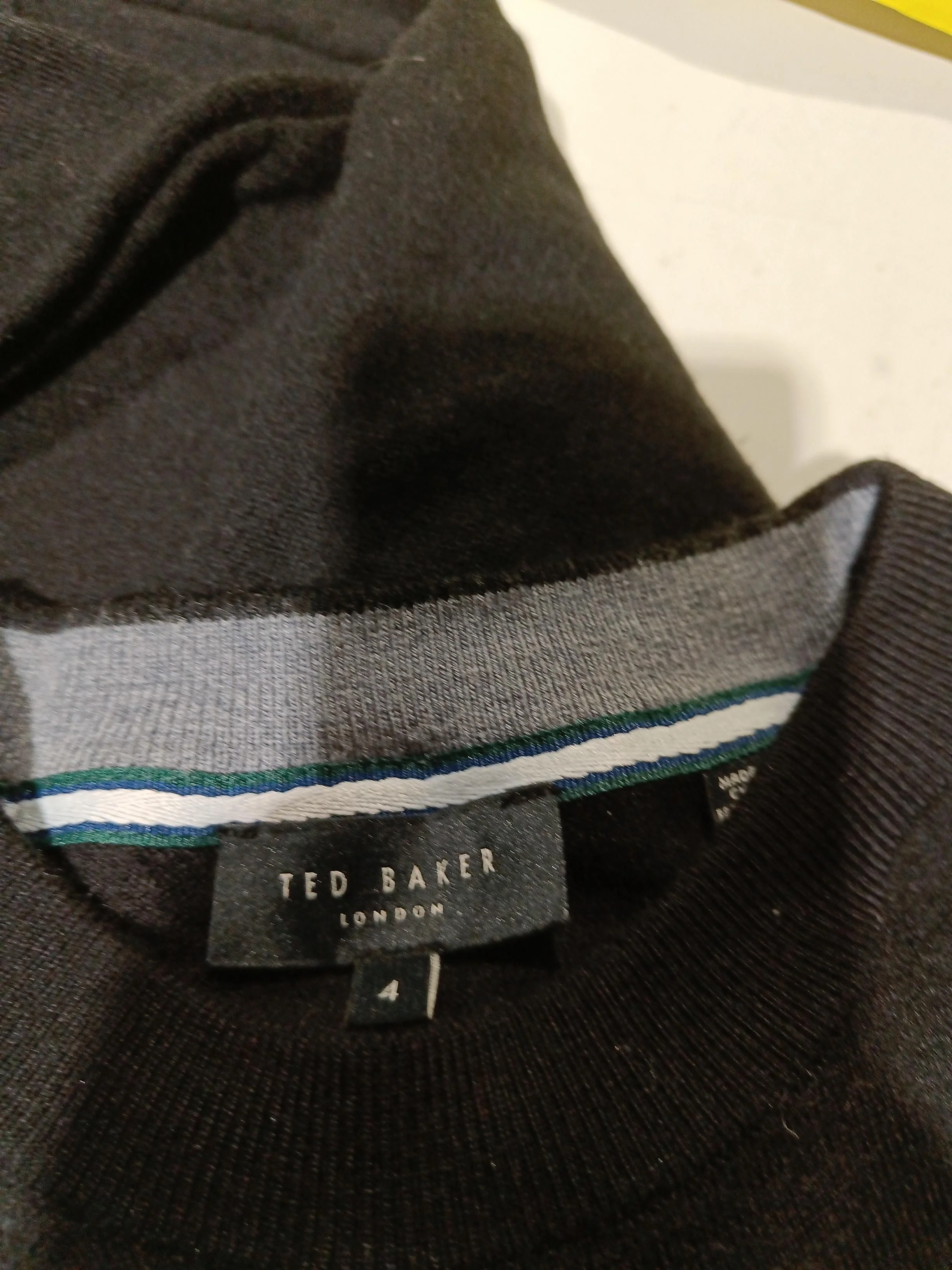 Ted Baker Men's Jumper L Black 100% Wool Crew Neck Pullover - Image 5
