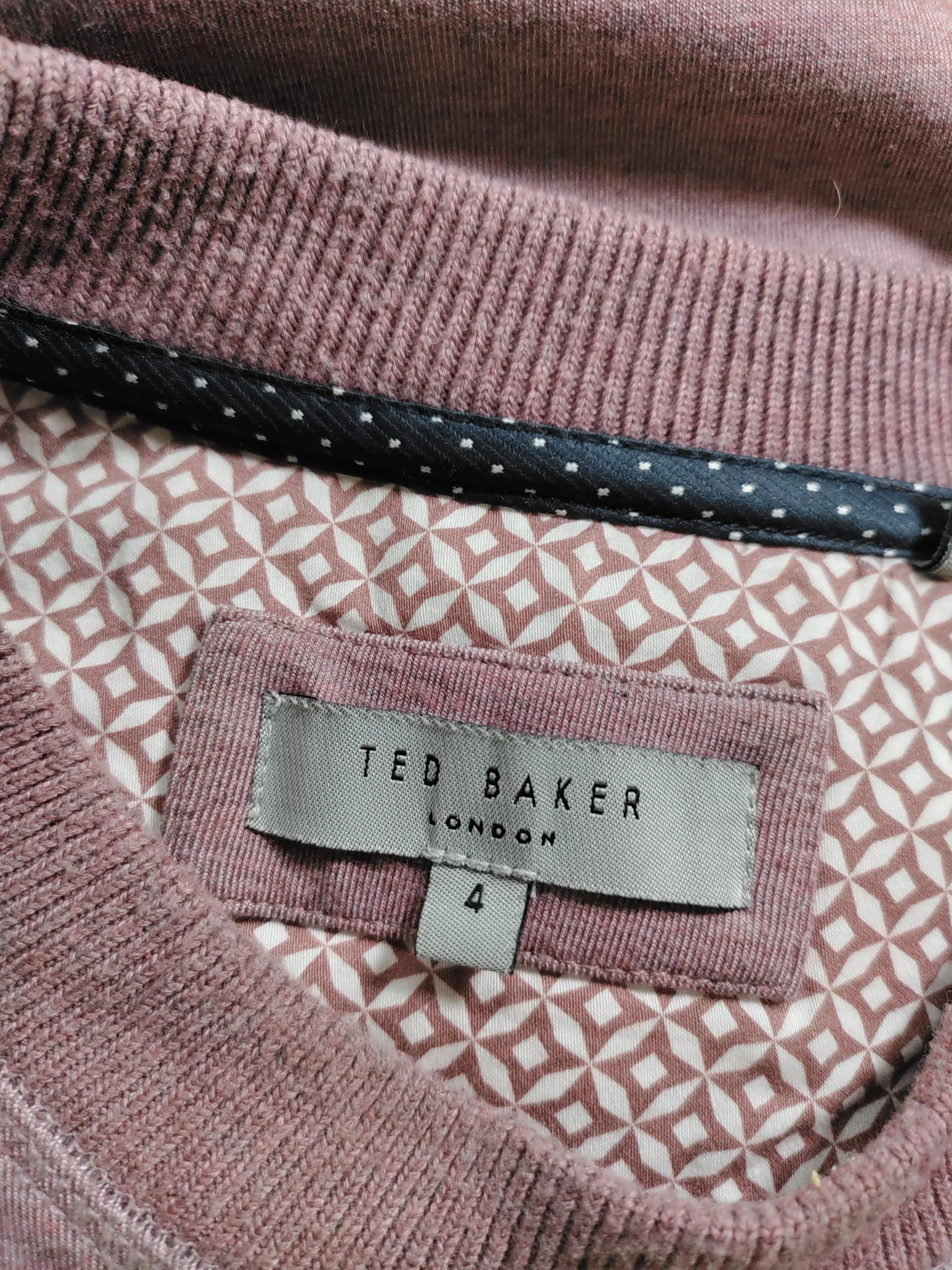 Ted Baker Men's Jumper L Red Polyester with Viscose, Elastane Crew Neck Pullover - Image 5