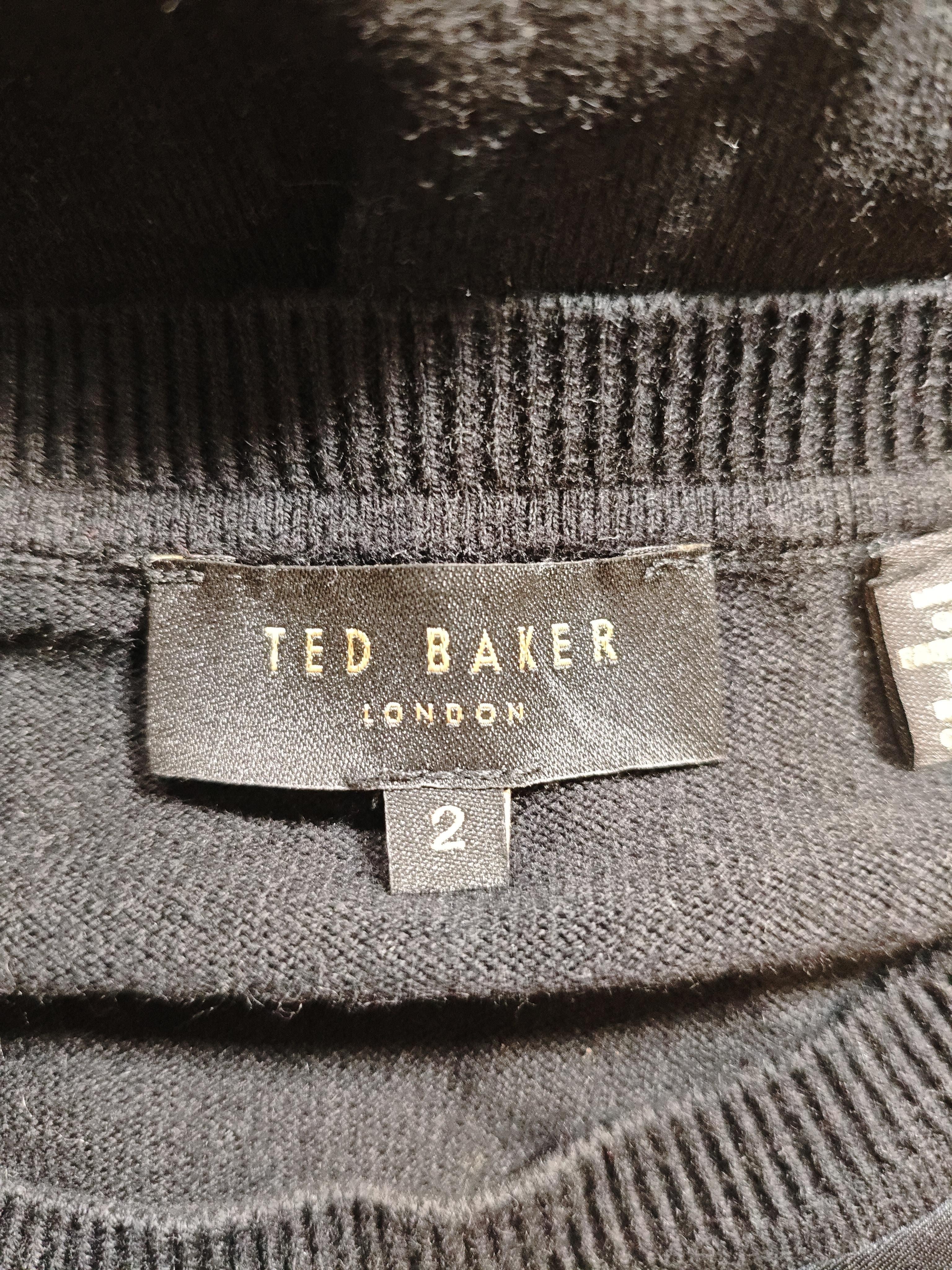 Ted Baker Men's Jumper S Black Cotton with Polyamide, Silk, Polyester Pullover - Image 5