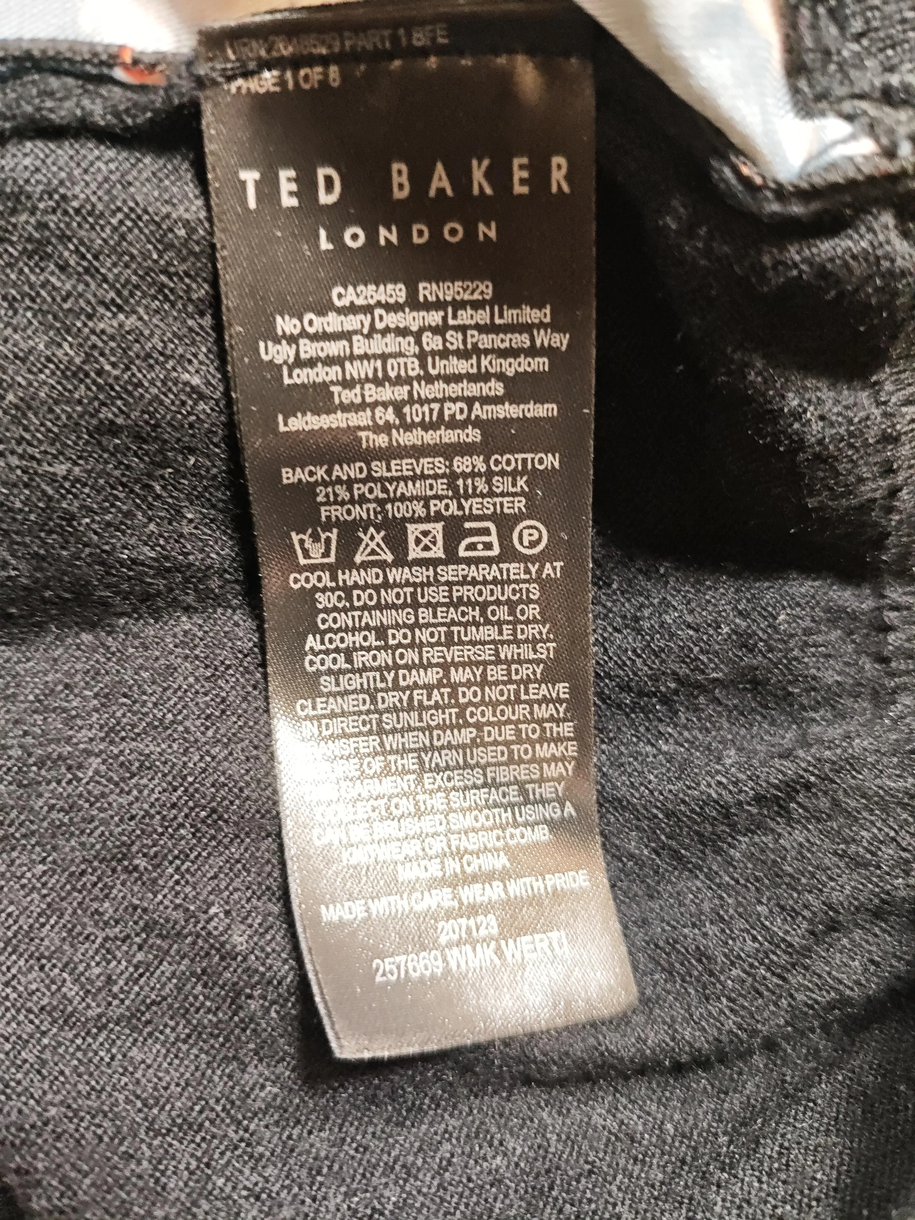 Ted Baker Men's Jumper S Black Cotton with Polyamide, Silk, Polyester Pullover - Image 6