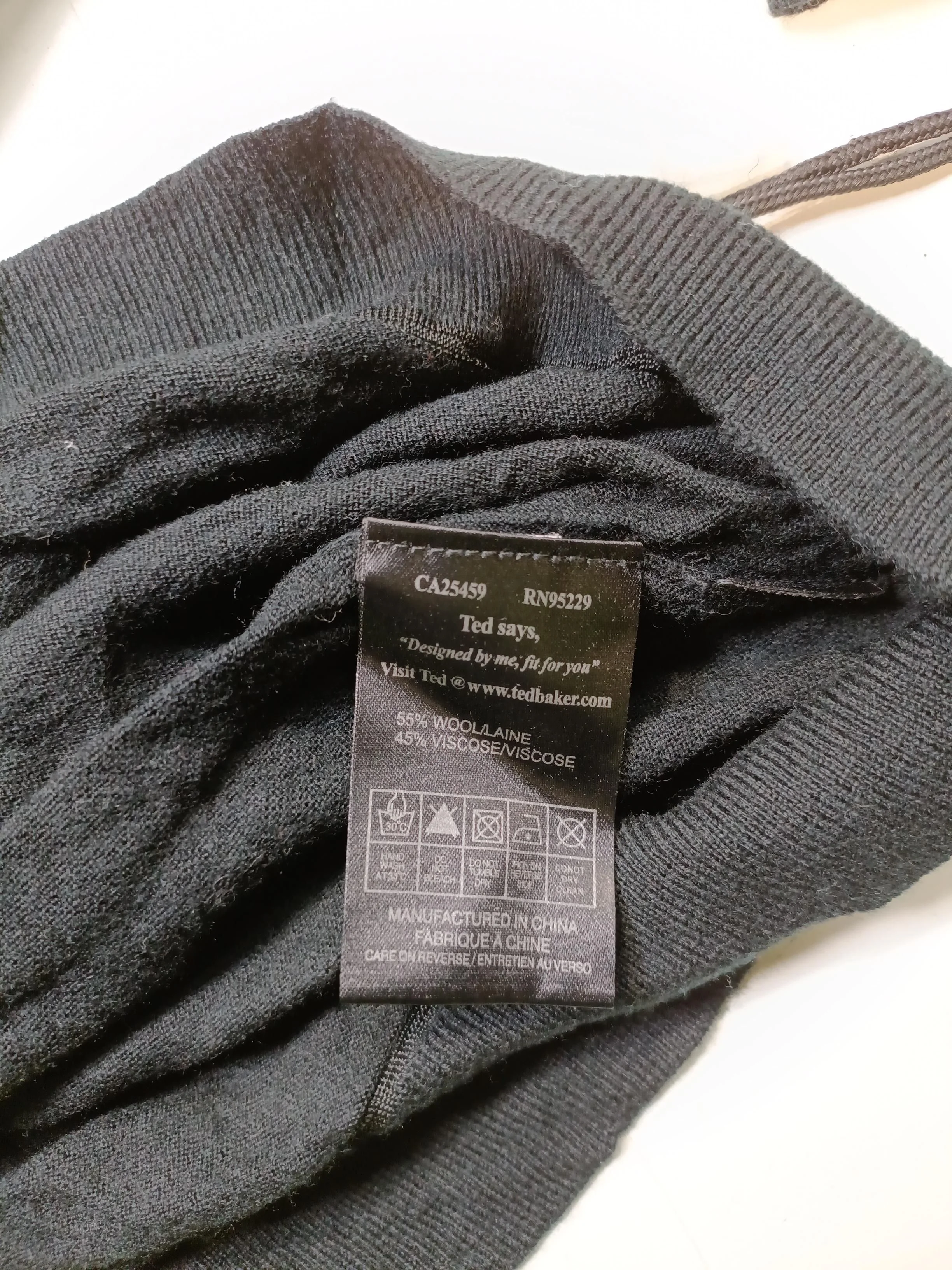 Ted Baker Men's Jumper XL Black Wool with Viscose Round Neck Pullover - Image 6