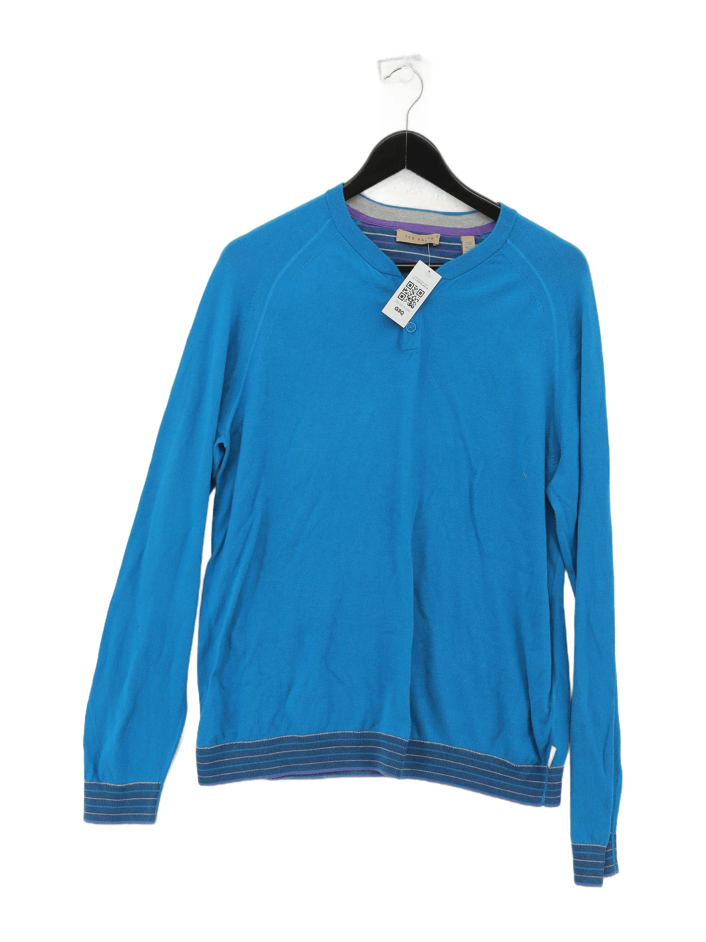 Ted Baker Men's Jumper XL Blue 100% Cotton Crew Neck Pullover
