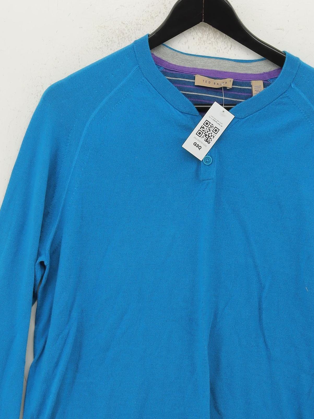 Ted Baker Men's Jumper XL Blue 100% Cotton Crew Neck Pullover - Image 3