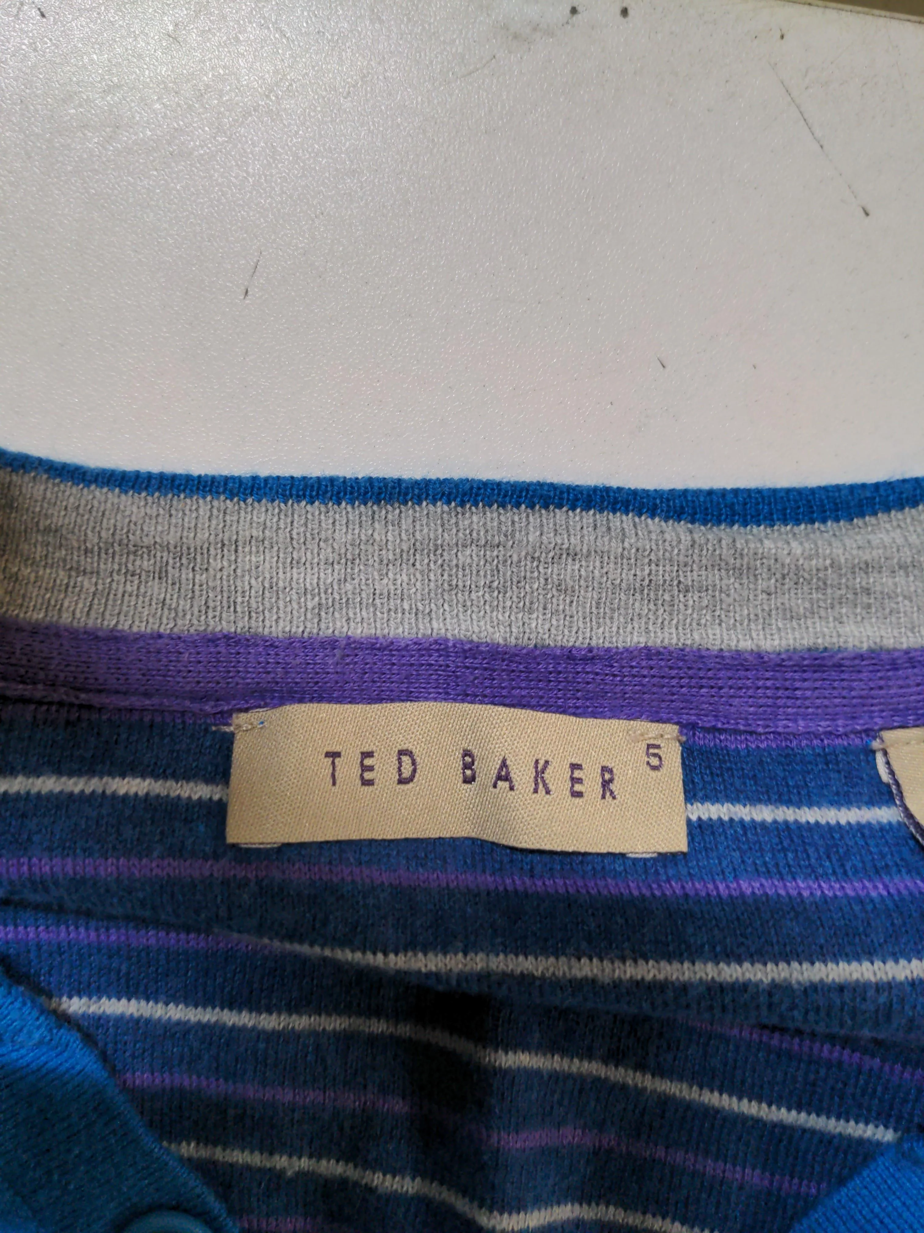 Ted Baker Men's Jumper XL Blue 100% Cotton Crew Neck Pullover - Image 6