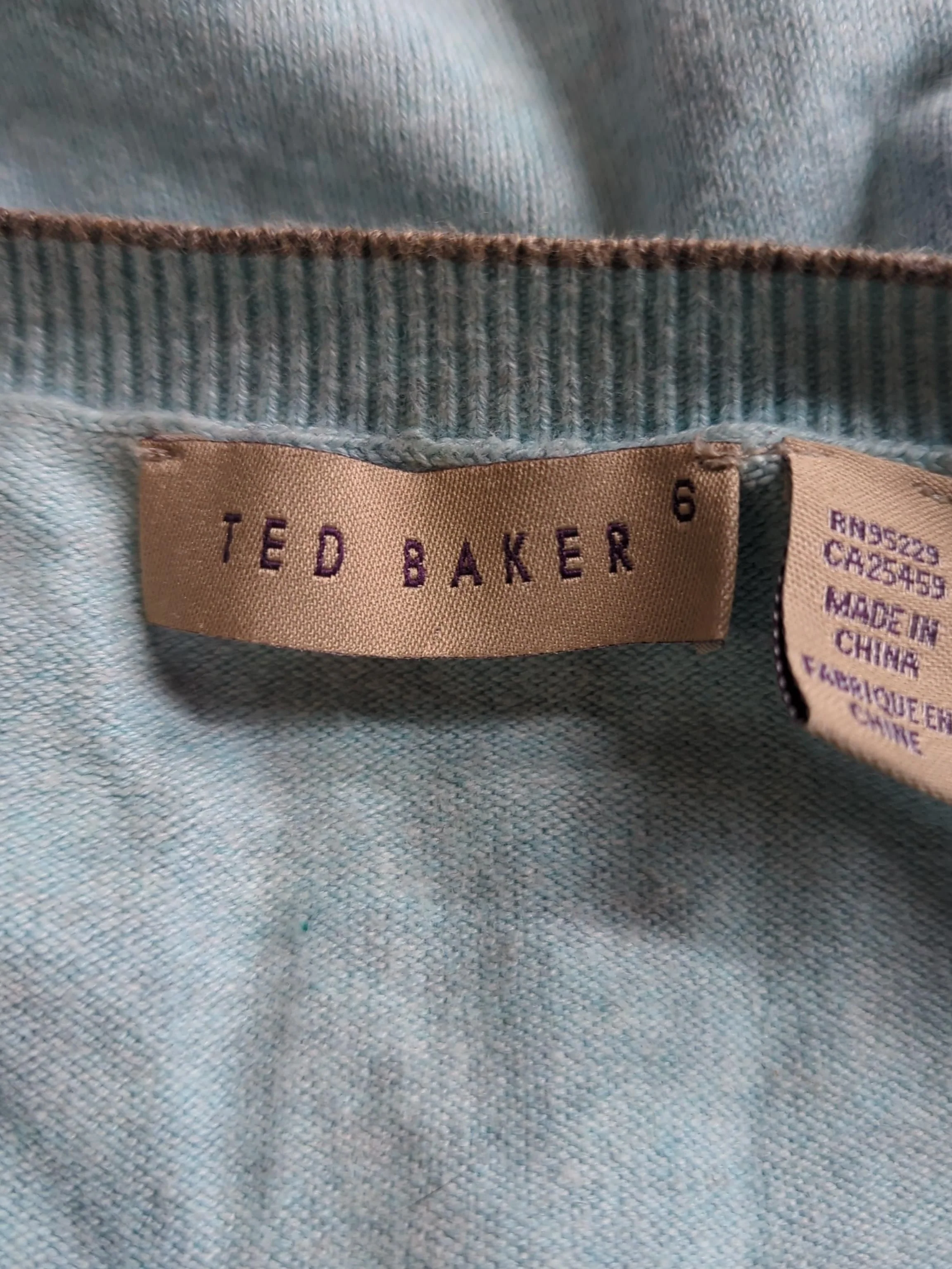 Ted Baker Men's Jumper XXL Blue Cotton with Elastane V-Neck Vest - Image 6