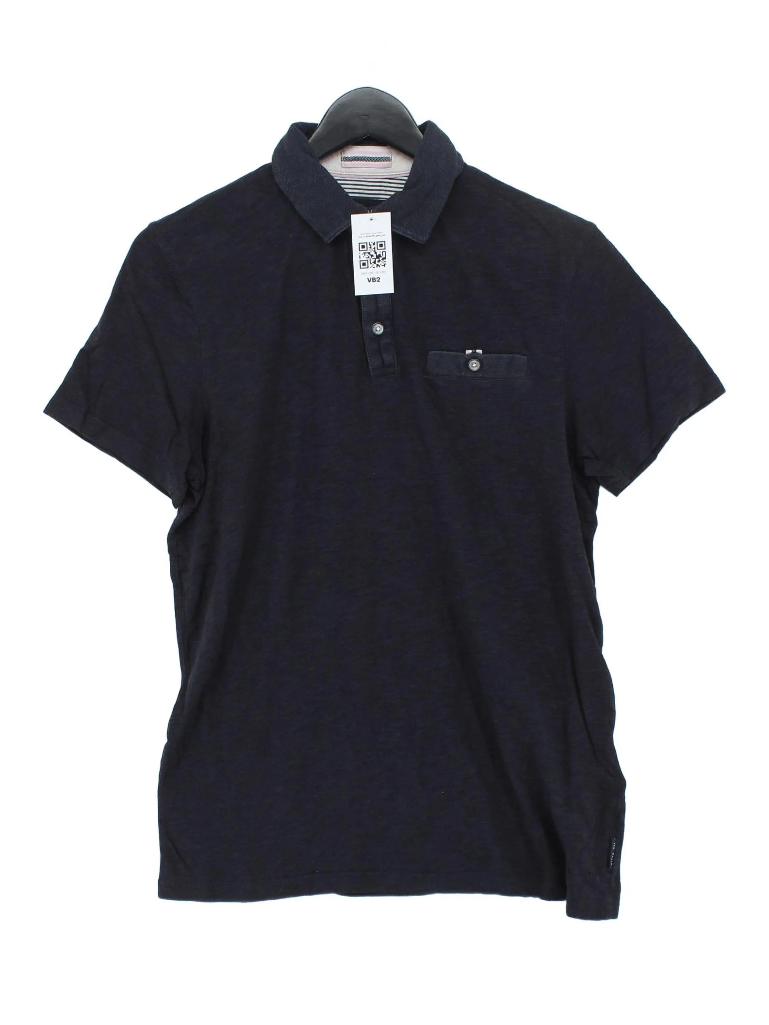 Ted Baker Men's Polo M Blue Cotton with Viscose Basic