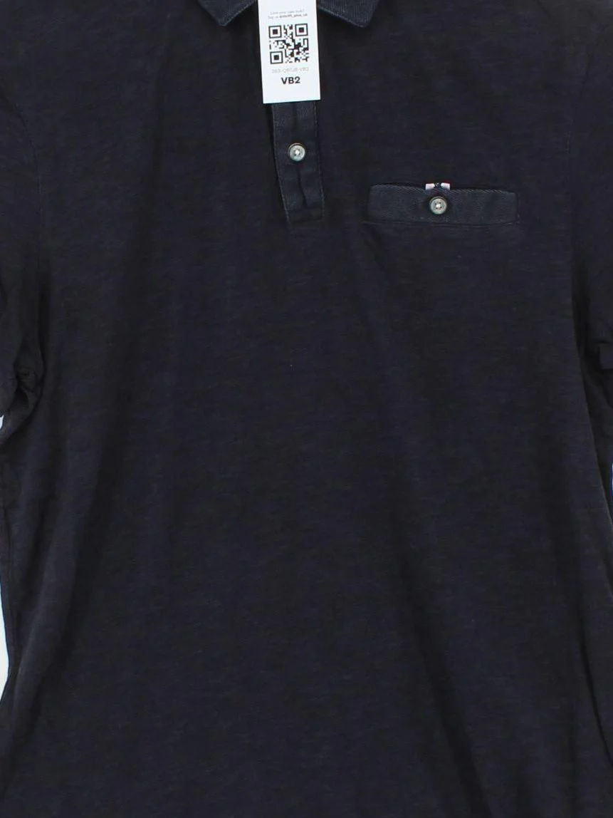 Ted Baker Men's Polo M Blue Cotton with Viscose Basic - Image 3