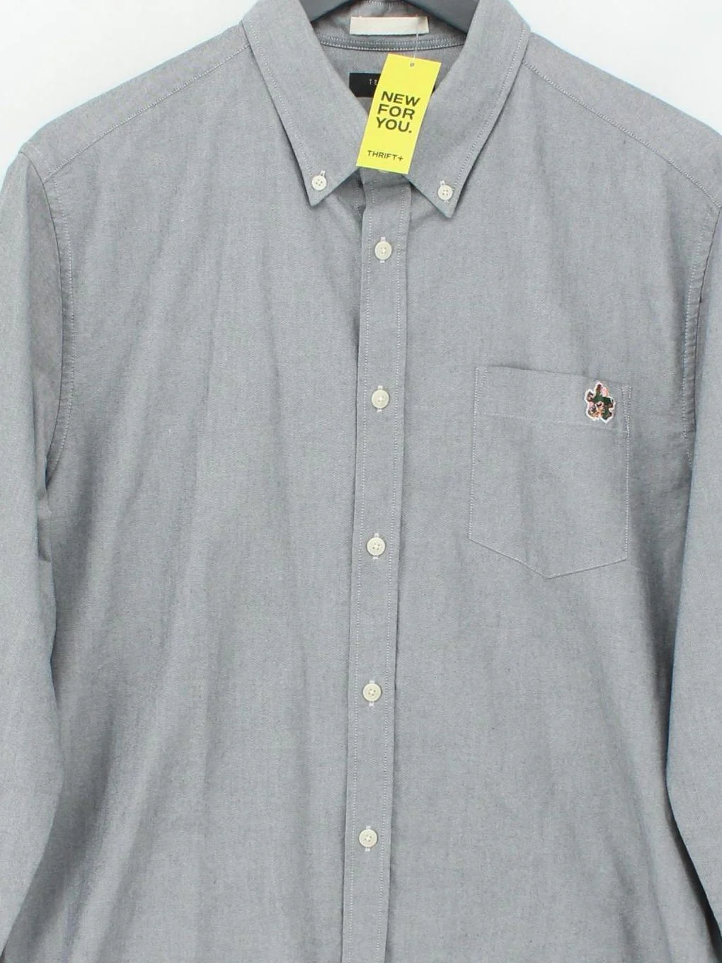 Ted Baker Men's Shirt Chest: 46 in Grey Cotton with Lyocell Modal Basic - Image 3