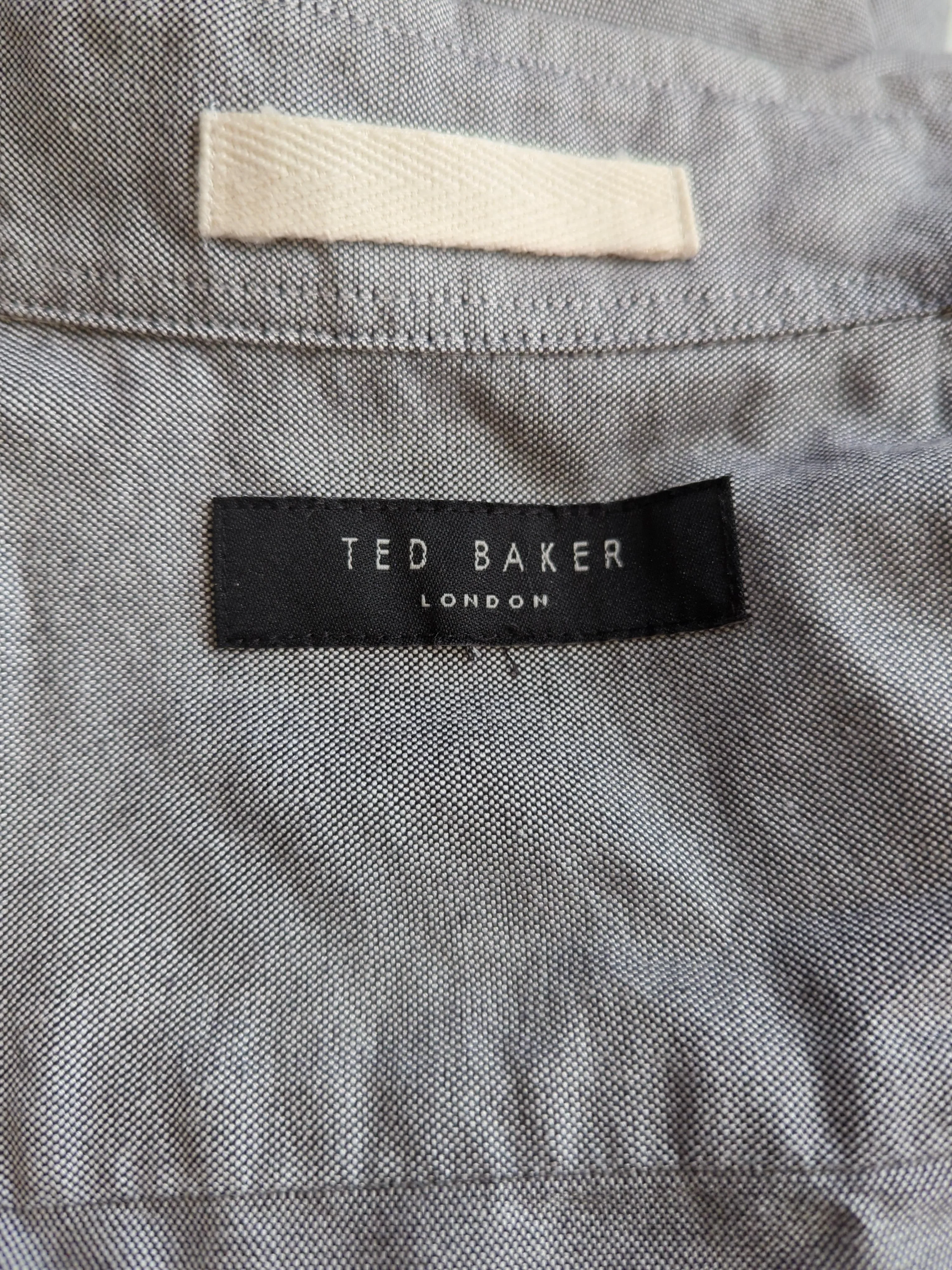 Ted Baker Men's Shirt Chest: 46 in Grey Cotton with Lyocell Modal Basic - Image 5
