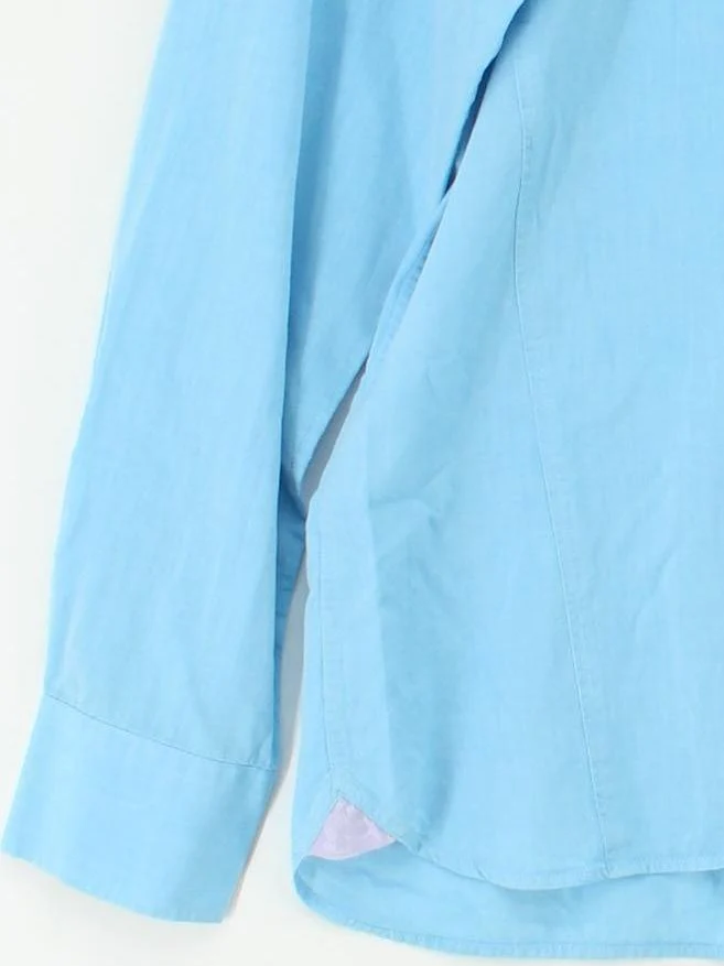 Ted Baker Men's Shirt Collar: 16.5 in Blue 100% Cotton Basic - Image 4