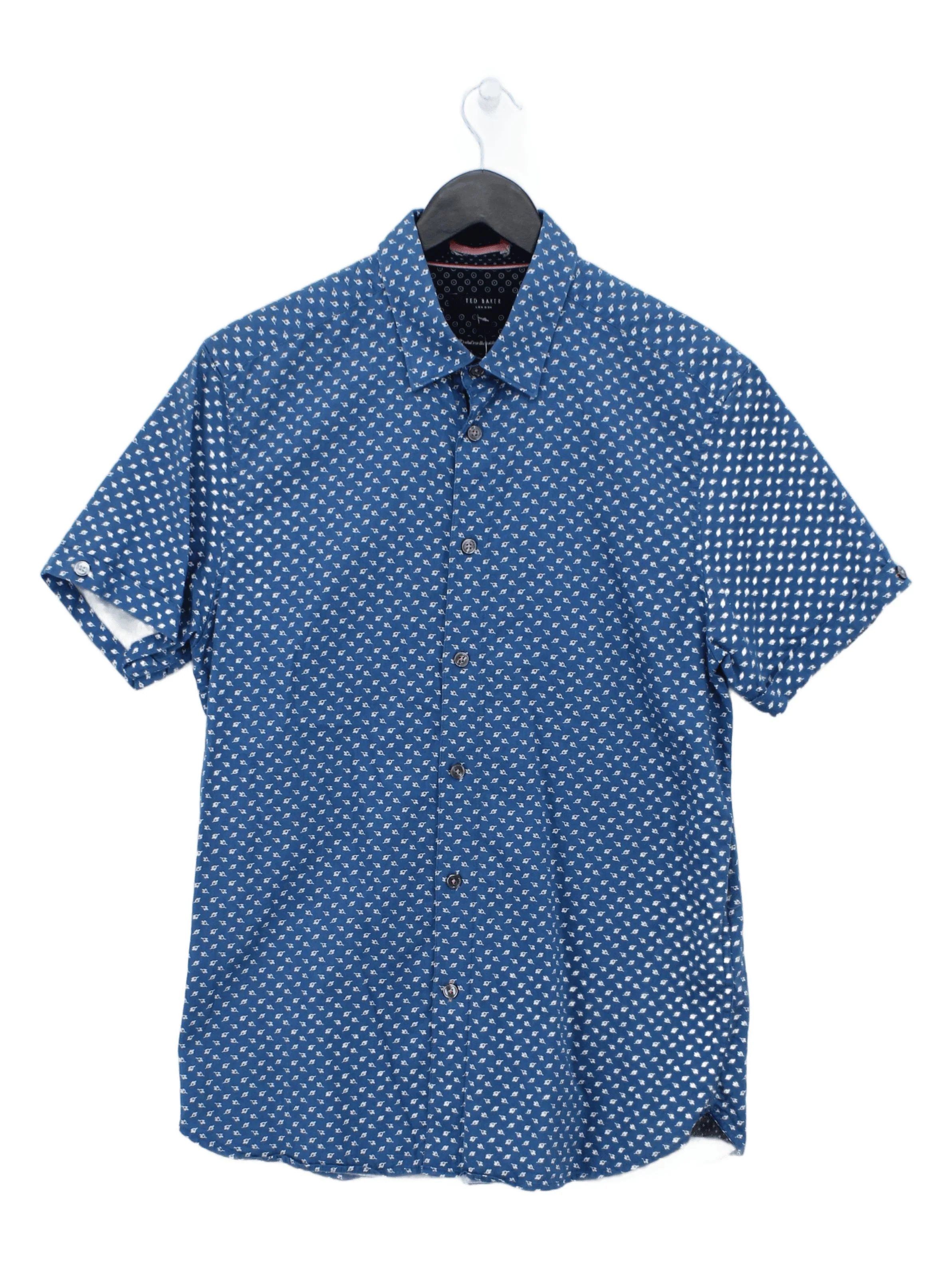 Ted Baker Men's Shirt L Blue 100% Cotton Basic
