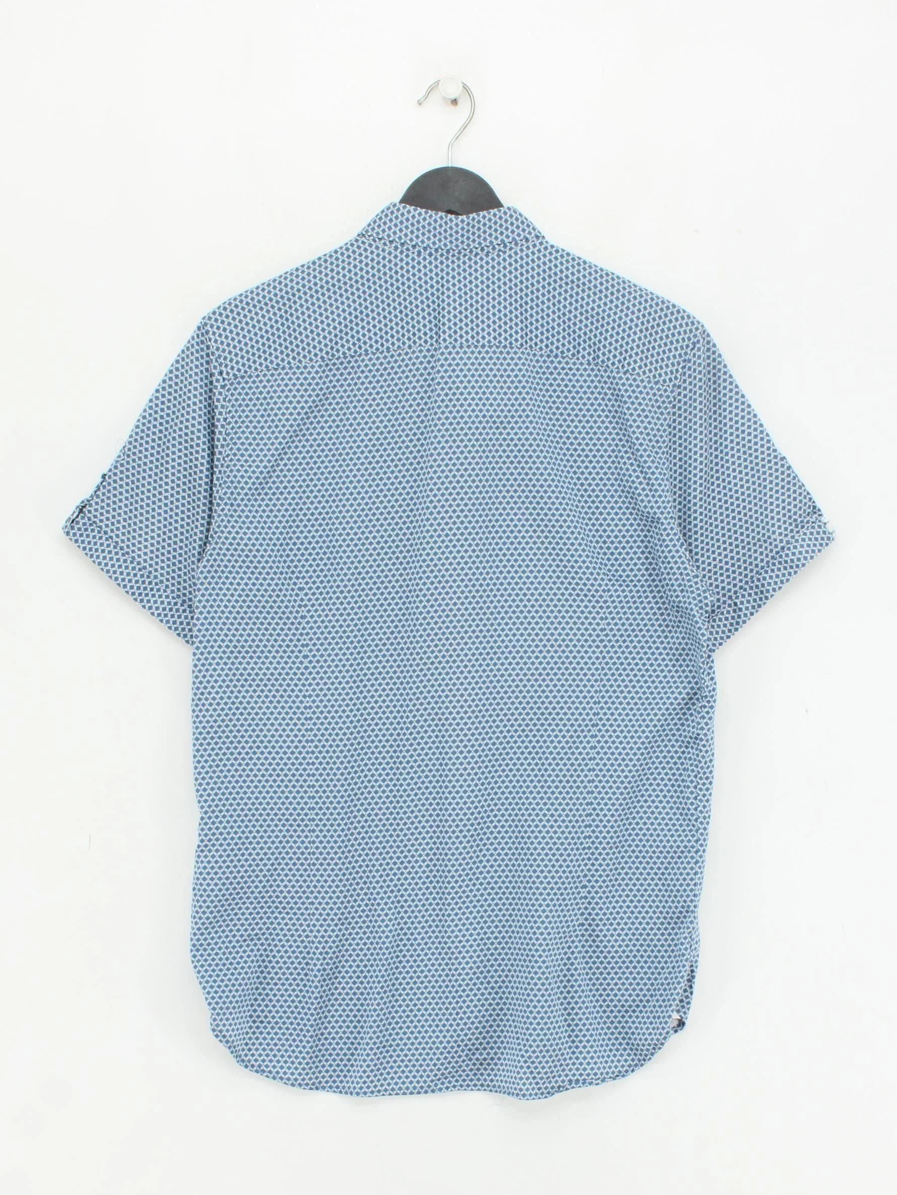 Ted Baker Men's Shirt L Blue Geometric 100% Cotton Basic - Image 2